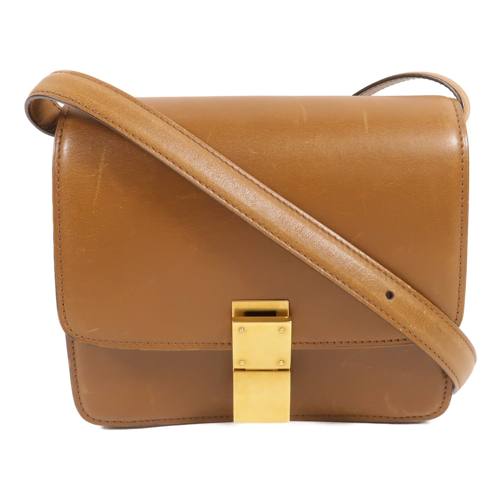 CELINE 牛皮皮革Mini Classic Box肩背袋