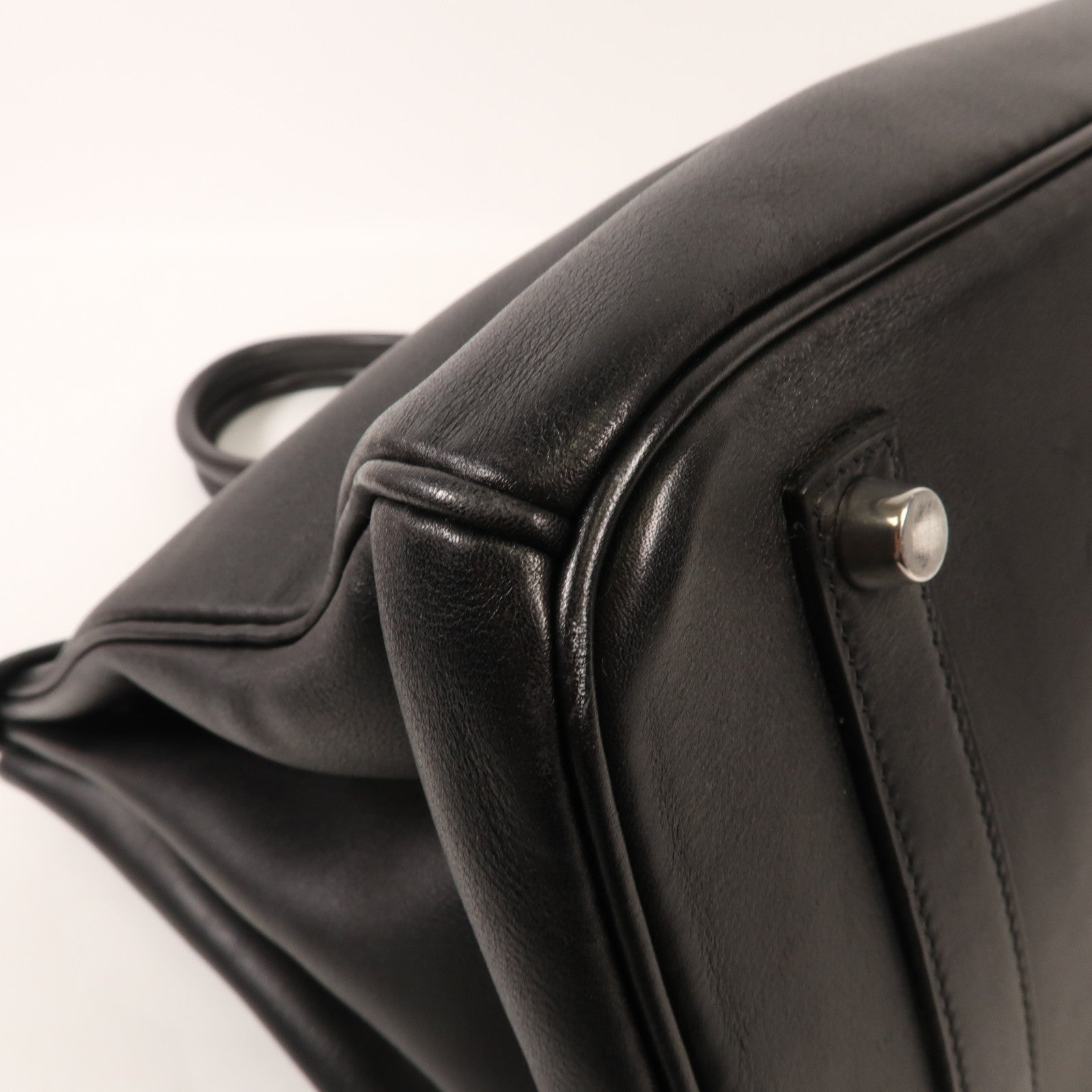 HERMES Swift皮革Birkin 35銀扣手挽袋Noir Black