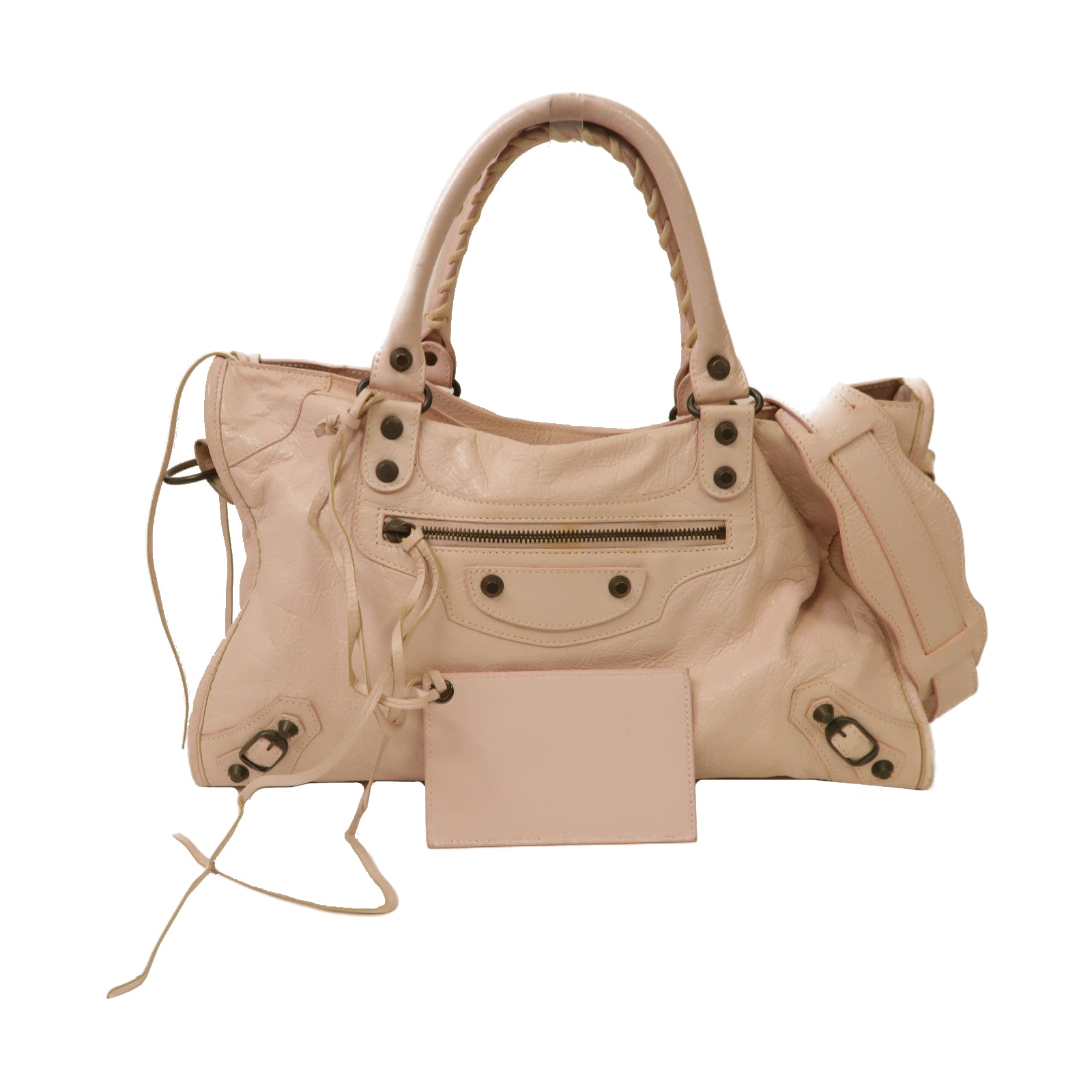 BALENCIAGA 【激減優惠】牛皮皮革City手挽肩背兩用袋粉紅色