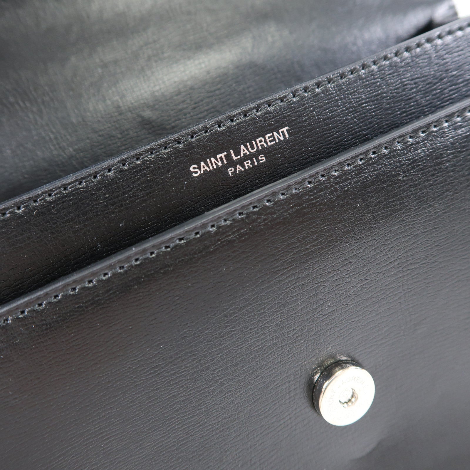 SAINT LAURENT 牛皮皮革Sunset Medium銀扣肩背袋