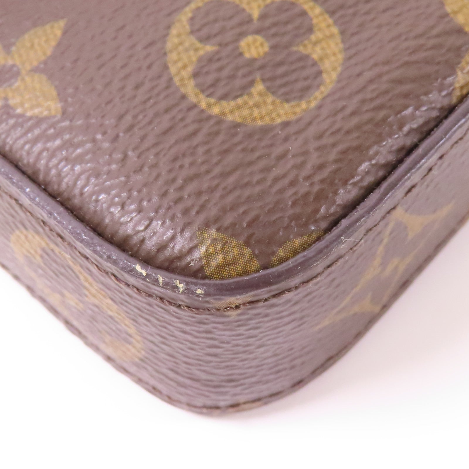 LOUIS VUITTON LV GHW Pochette Felicie Chain Shoulder Bag M61276 Monogram Brown