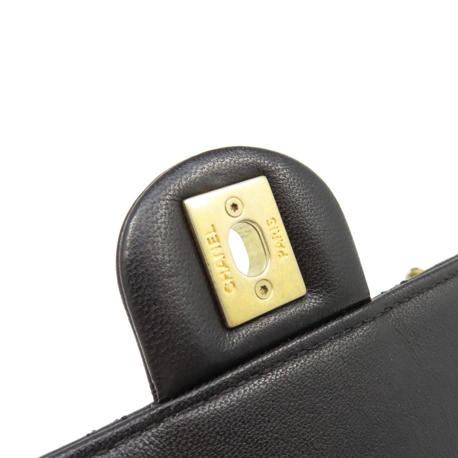 CHANEL 【激減優惠】菱格羊皮皮革Chain Shoulder Bag金扣鏈帶肩背袋黑色