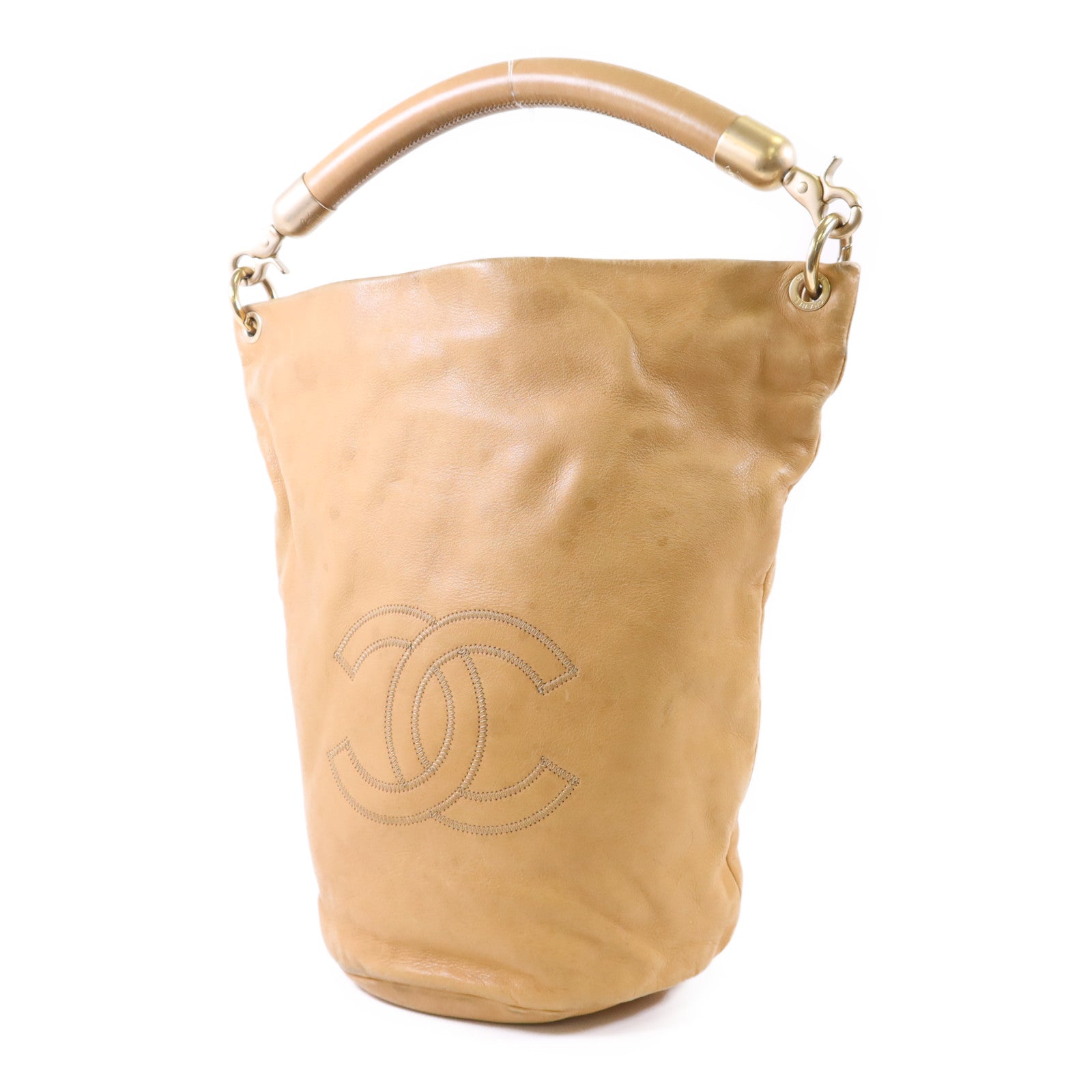 CHANEL 【激減優惠】羊皮皮革Handbag金扣手挽袋