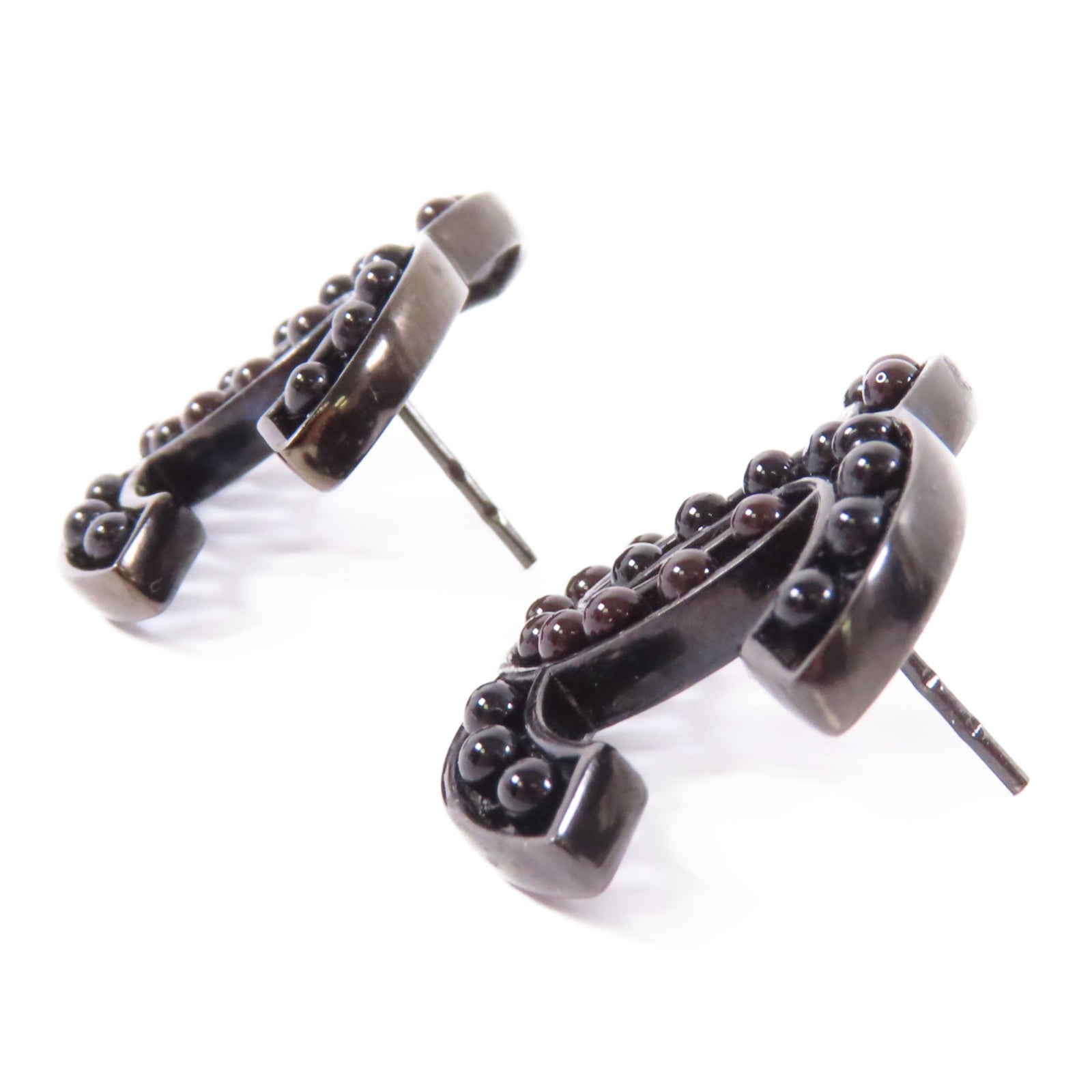 CHANEL 金屬Earrings耳環黑色