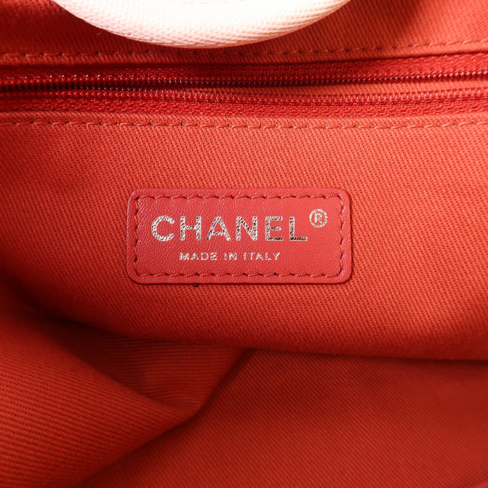 CHANEL 帆布Deauville Tote銀扣鏈帶手挽肩背兩用袋