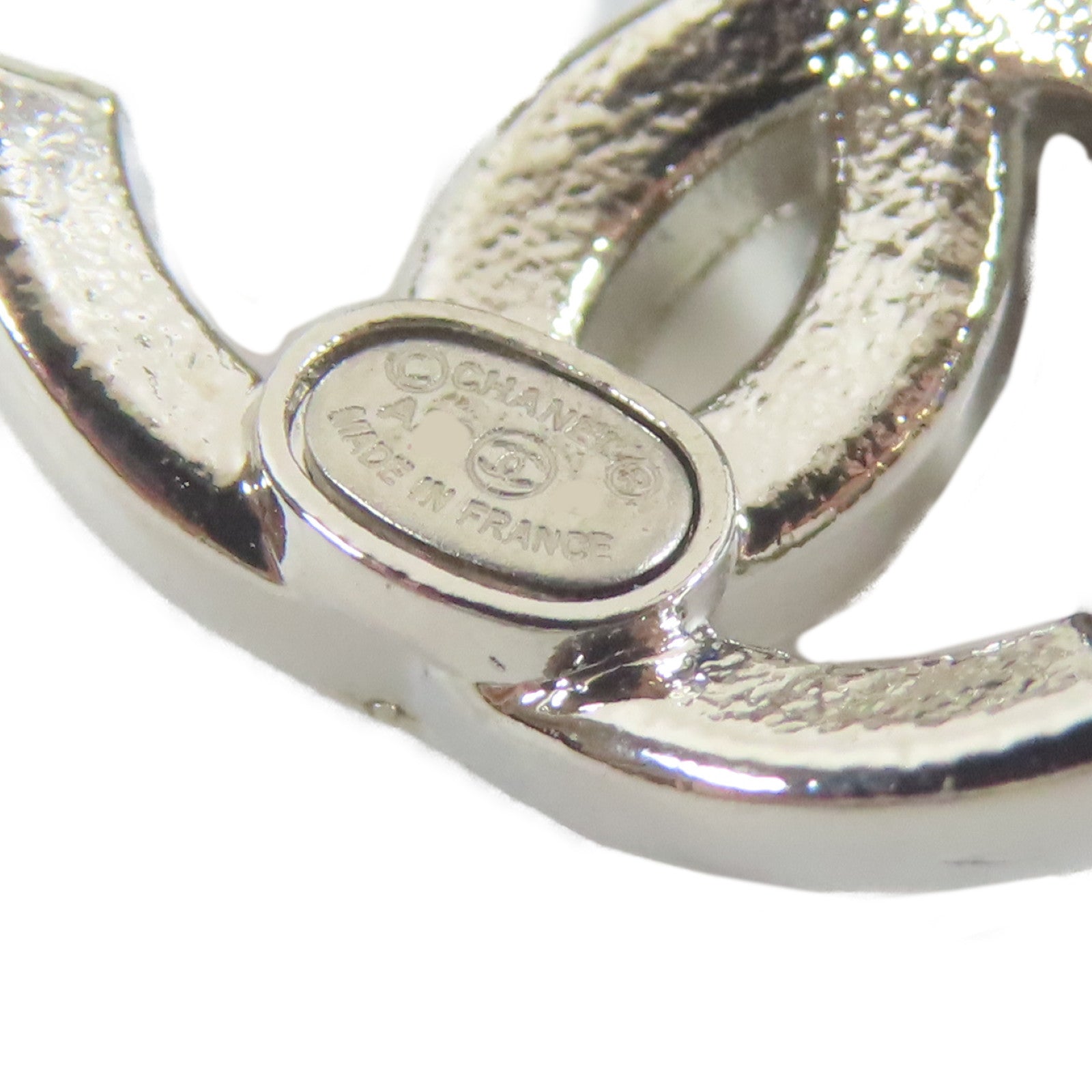 CHANEL 金屬/水晶Earrings耳環銀色