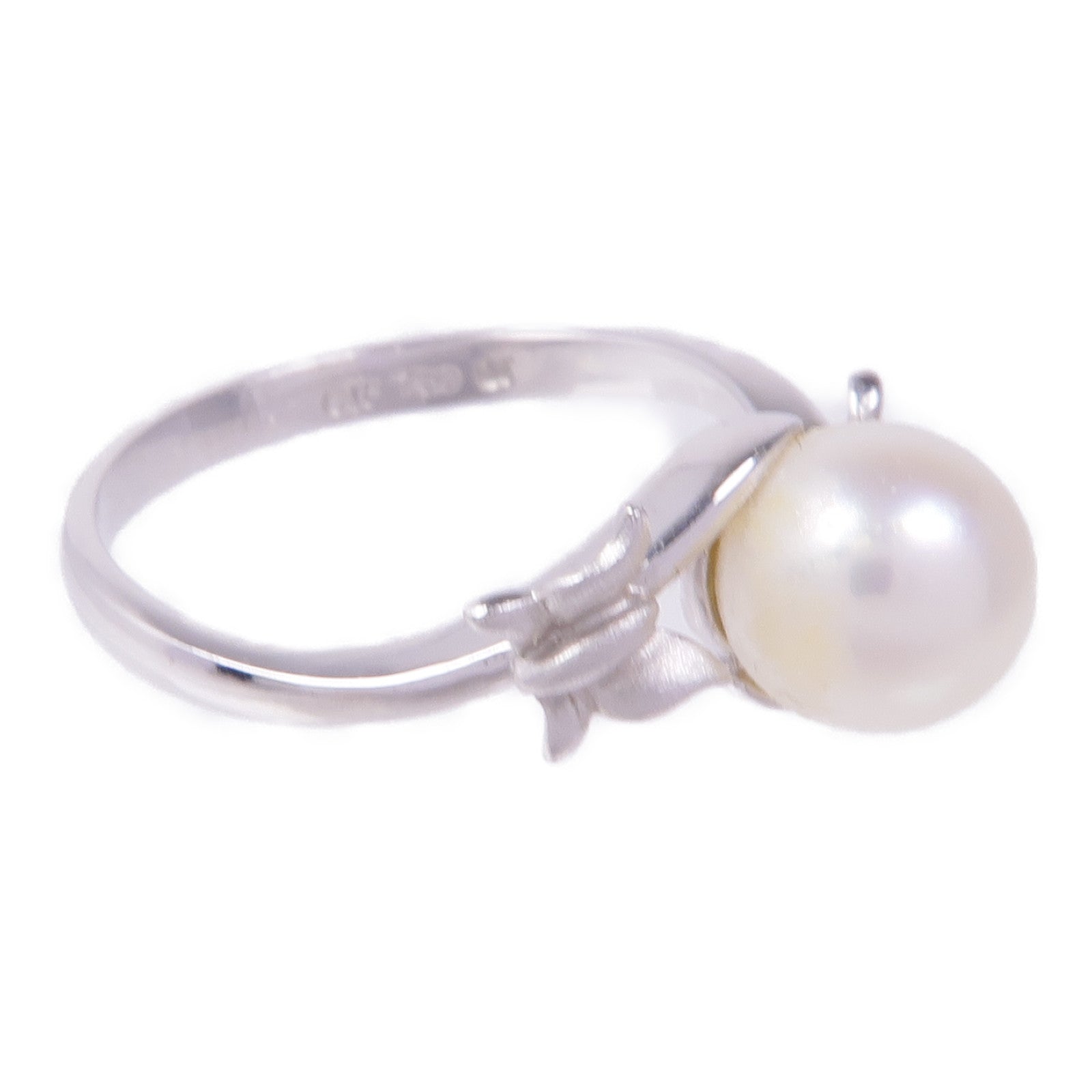 JEWELRY 【激減優惠】18K白金Pearl Ring珍珠戒指US#6