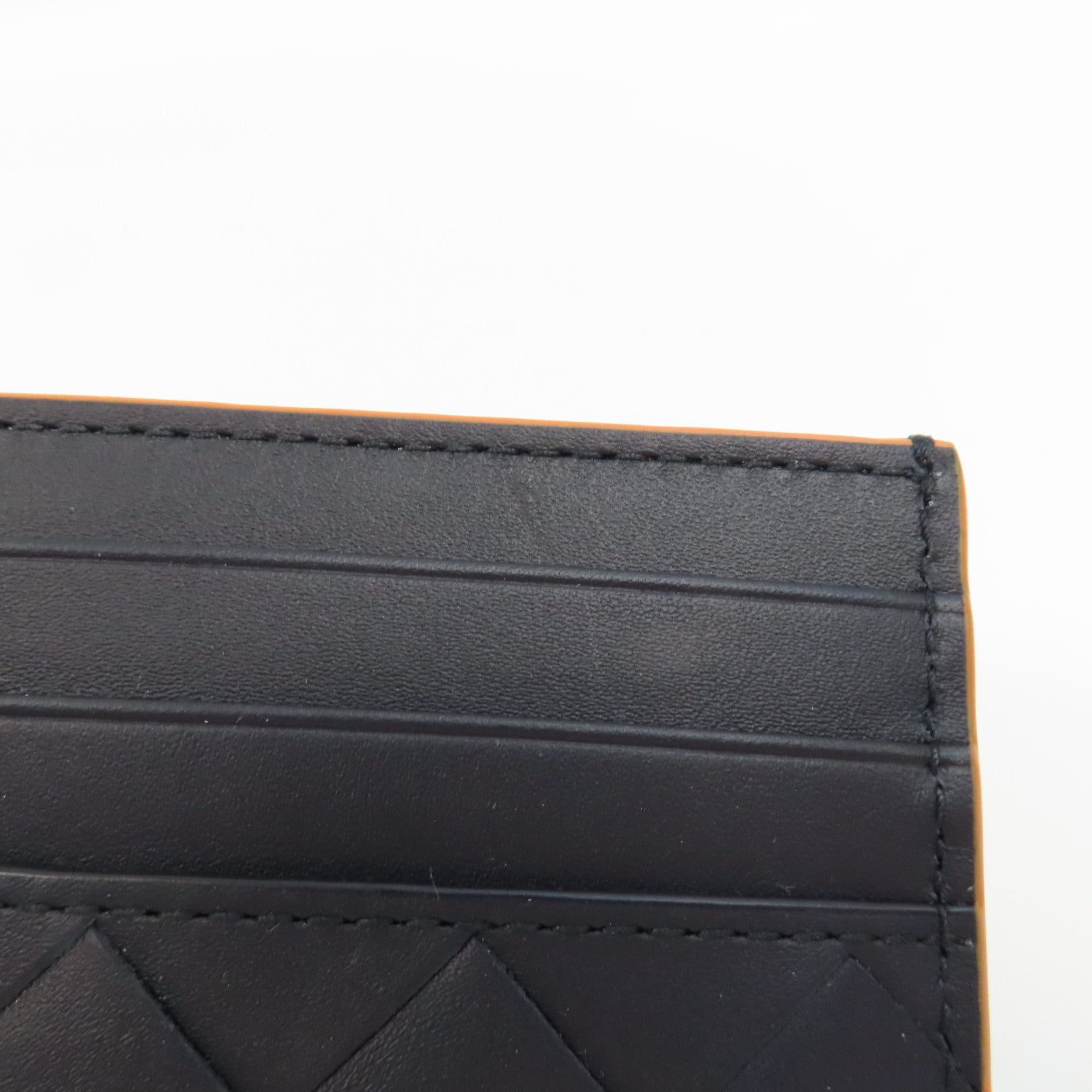 BOTTEGA VENETA 織紋皮革Card Case卡片套深藍色