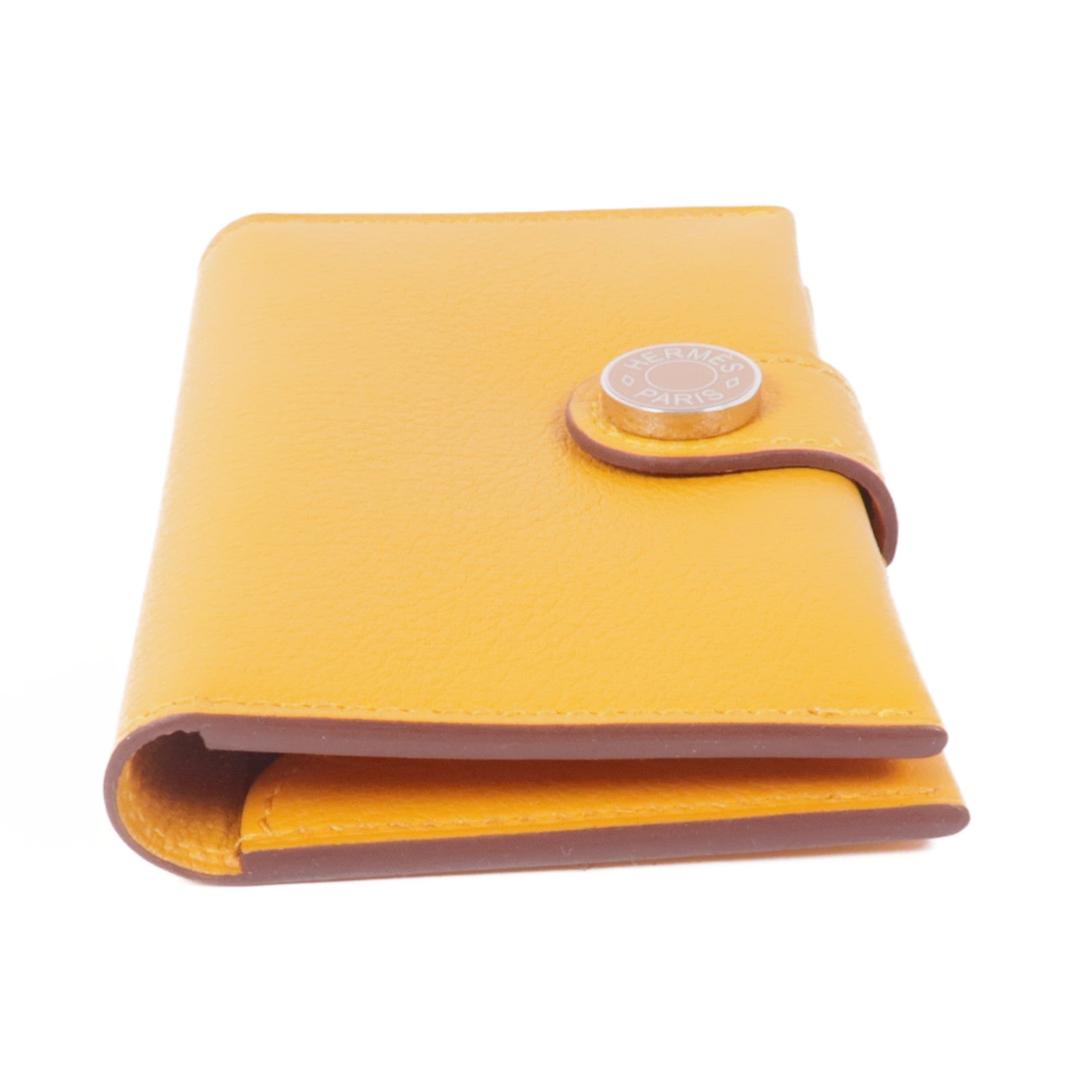 HERMES Evercolor皮革R.M.S Card Holder卡片套Apricot/Gold