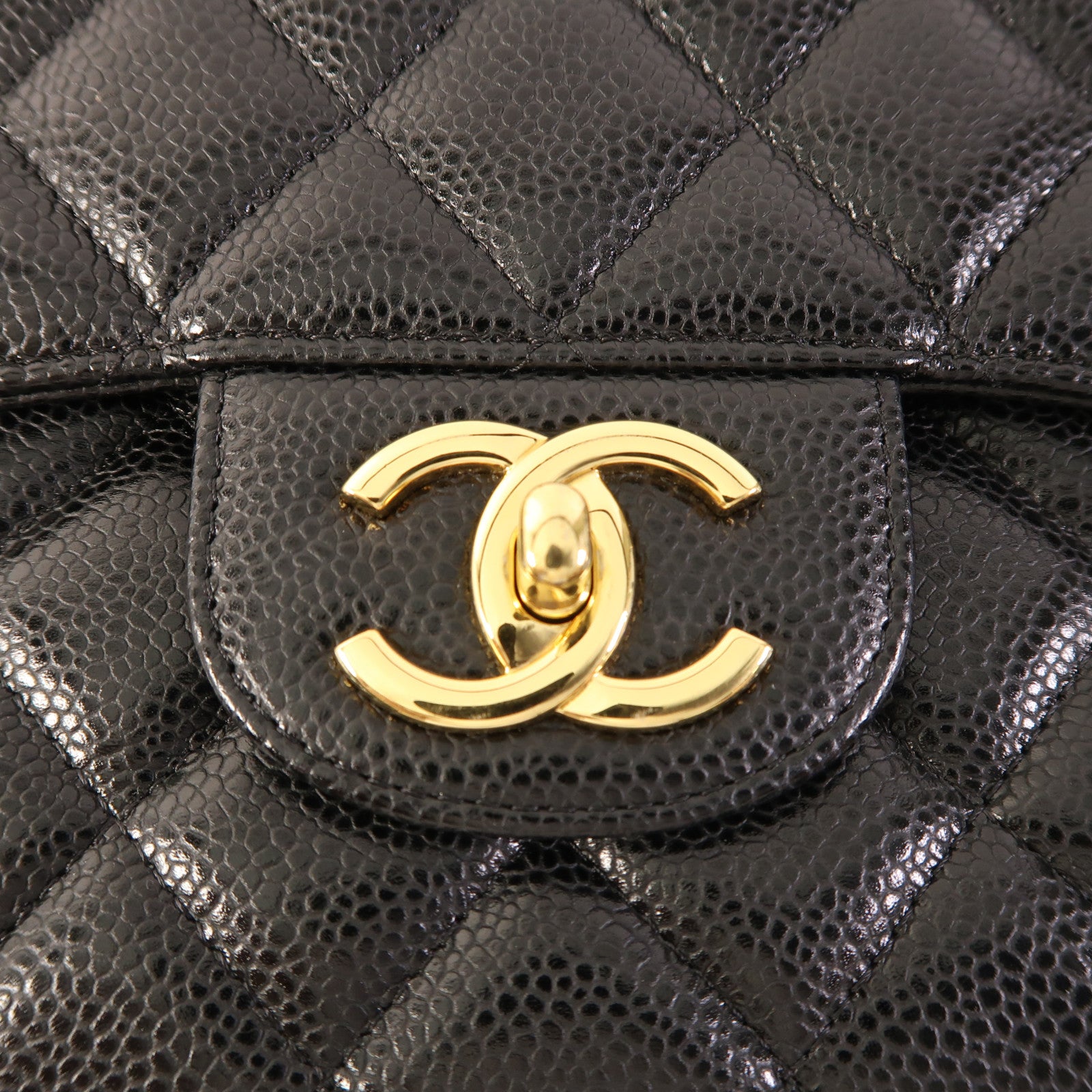 CHANEL 牛皮皮革Maxi Classic金扣鏈帶肩背袋