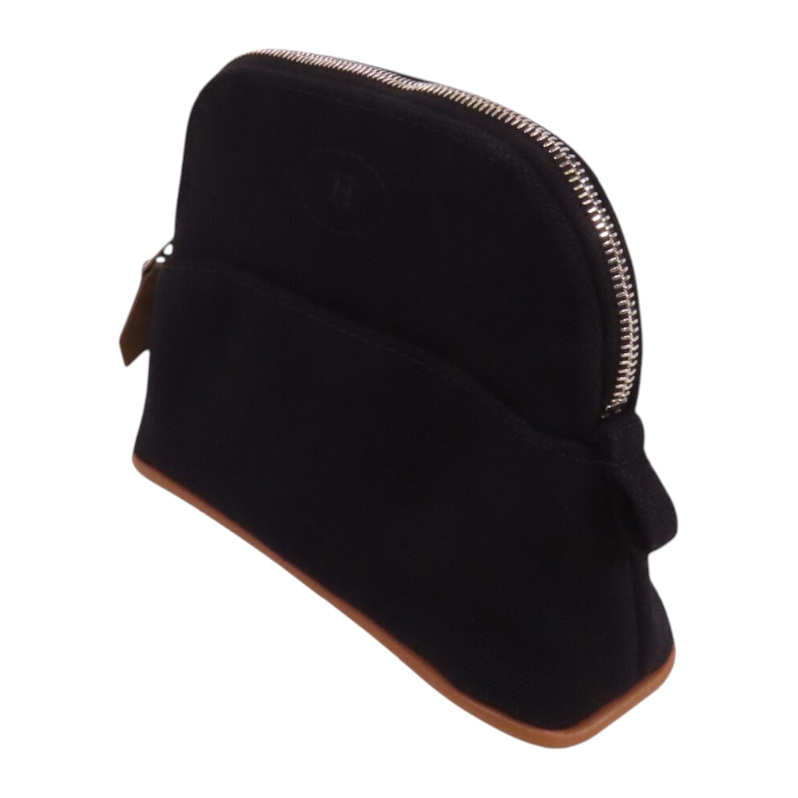 HERMES 帆布Bolide Mini Pouch銀扣手拿包