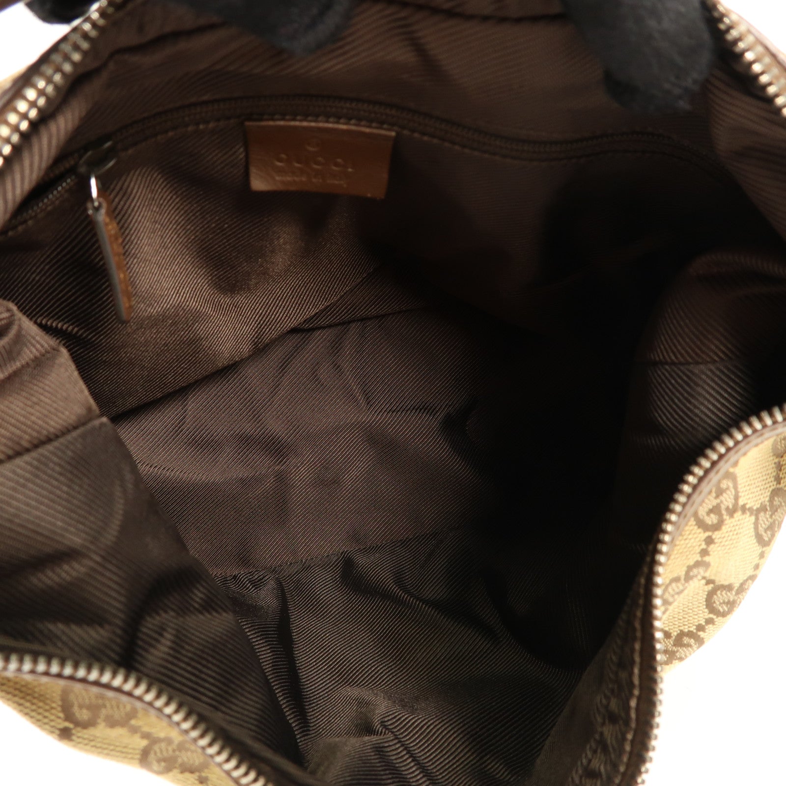 GUCCI 帆布Shoulder Bag銀扣肩背袋