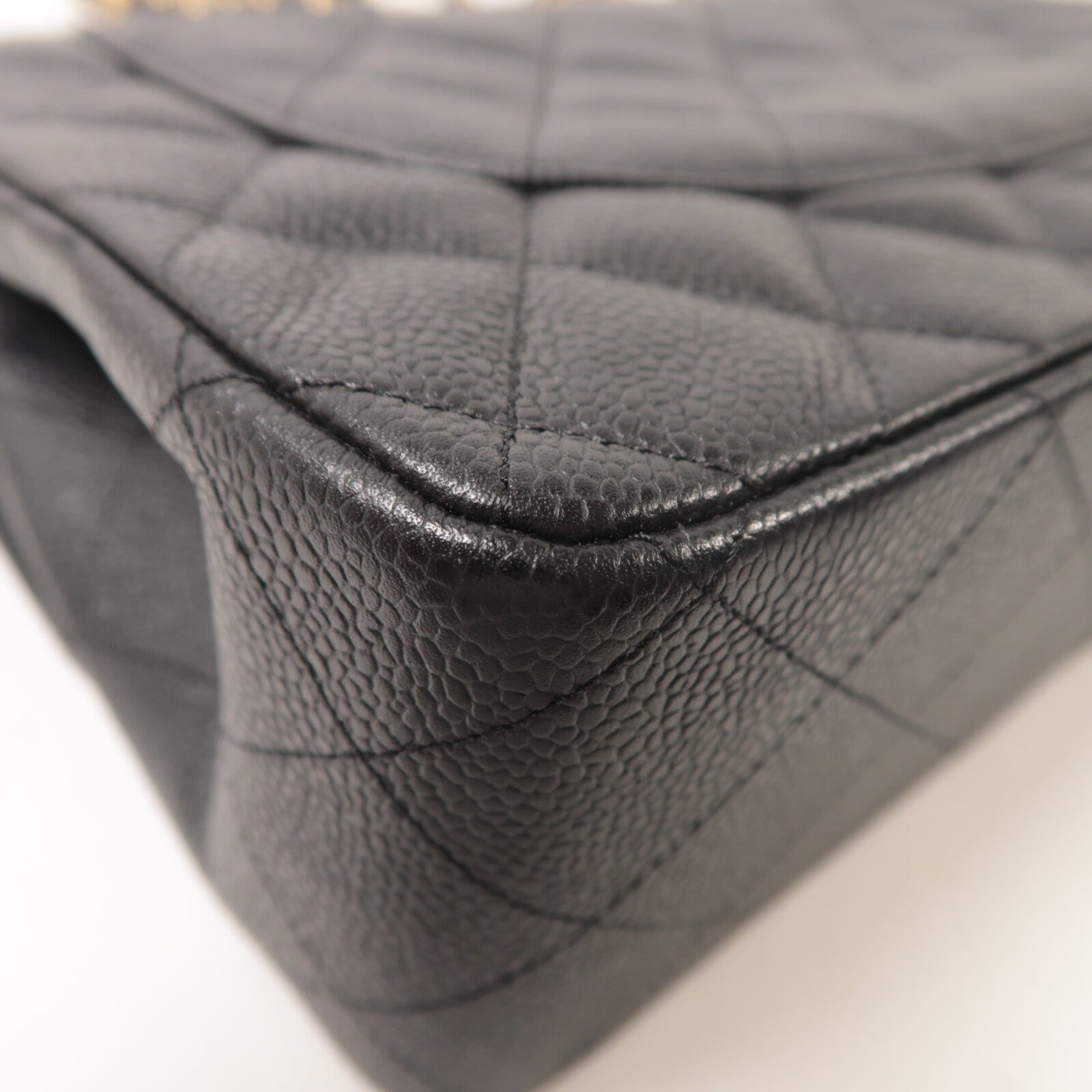 CHANEL 牛皮皮革Large Classic鏈帶肩背袋