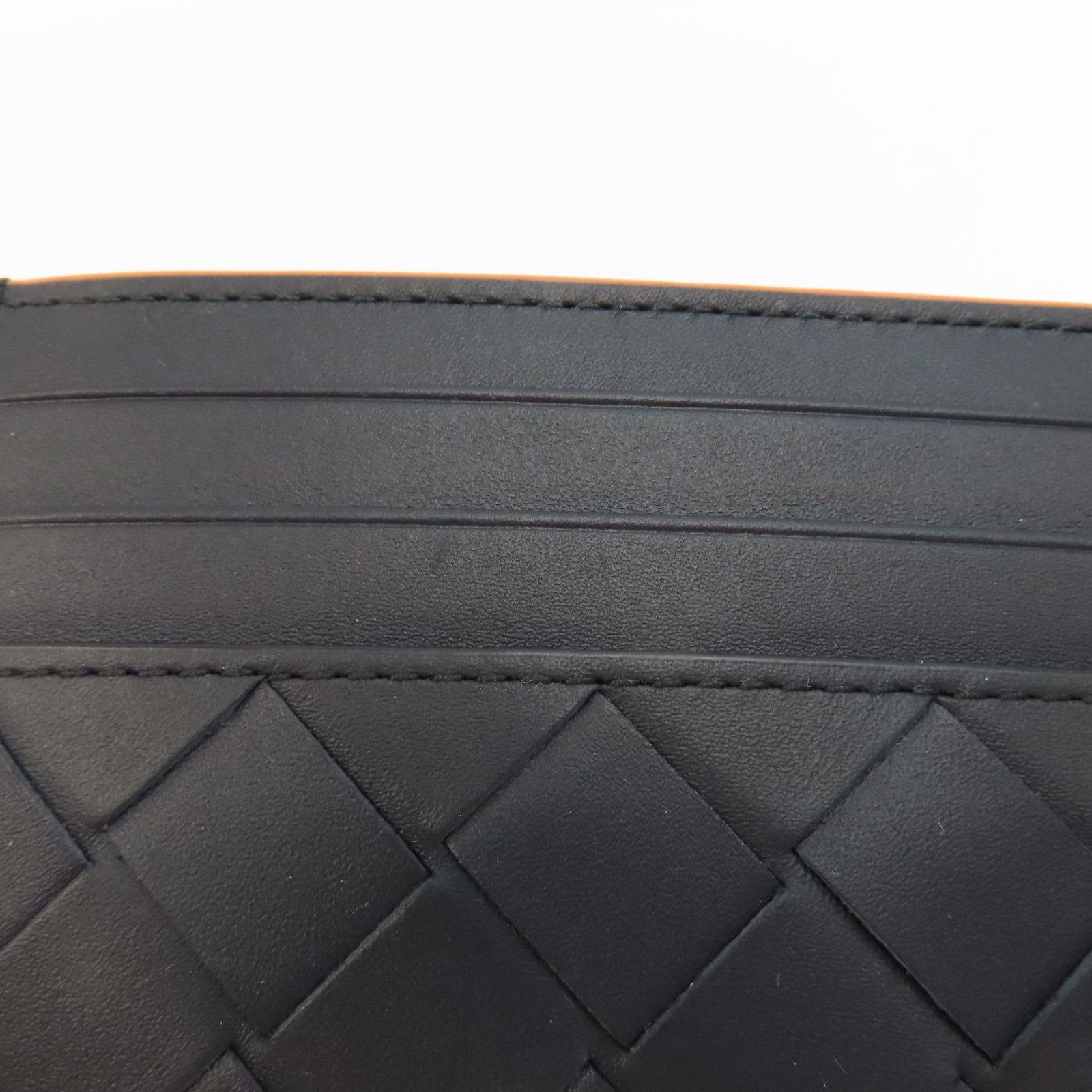 BOTTEGA VENETA 織紋皮革Card Case卡片套深藍色