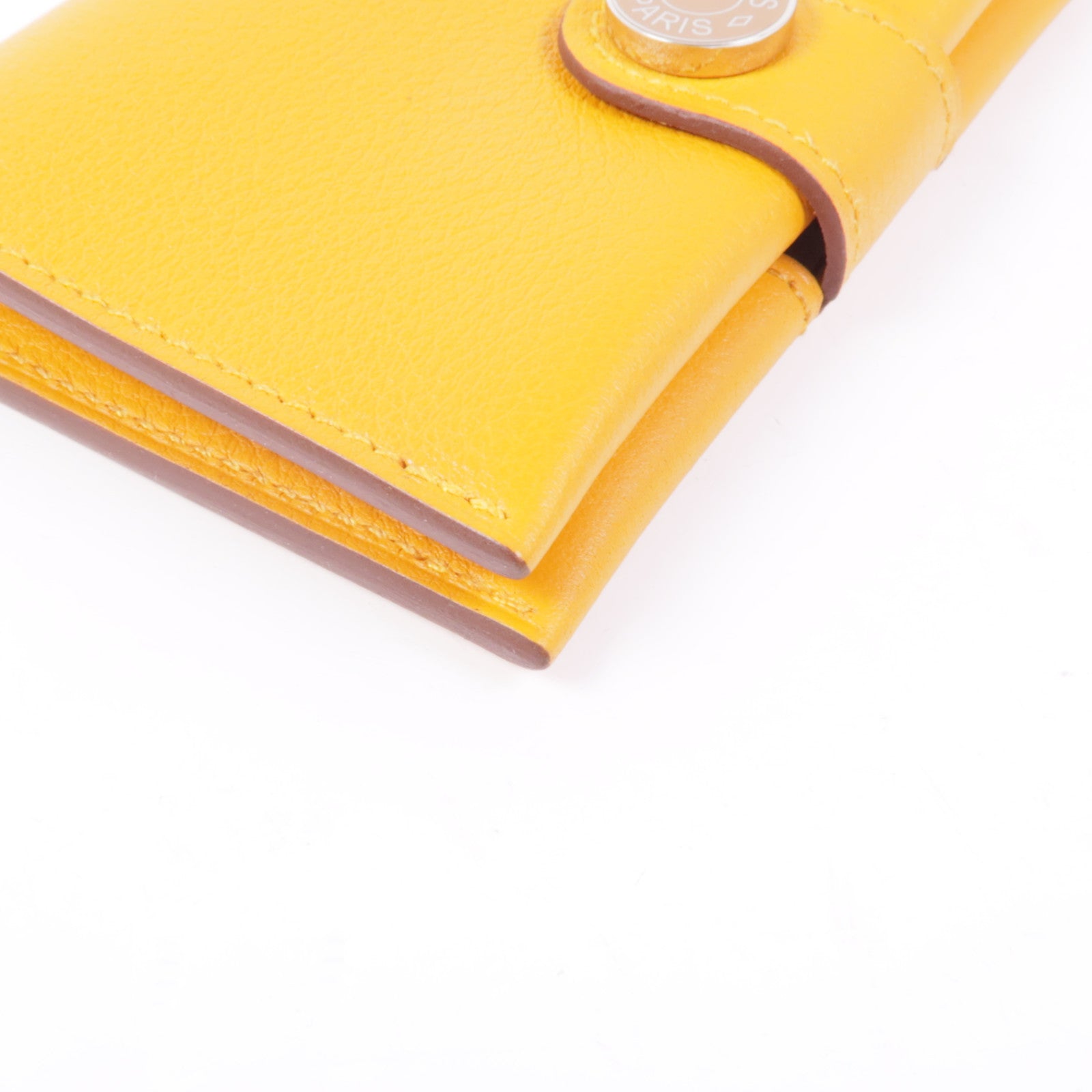 HERMES Evercolor皮革R.M.S Card Holder卡片套Apricot/Gold