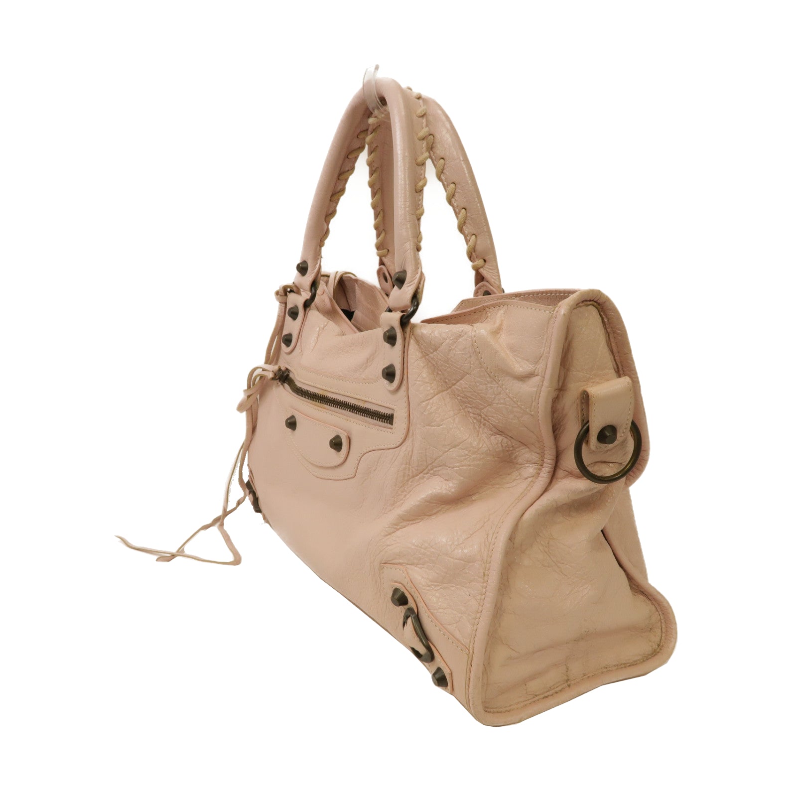 BALENCIAGA 【激減優惠】牛皮皮革City手挽肩背兩用袋粉紅色