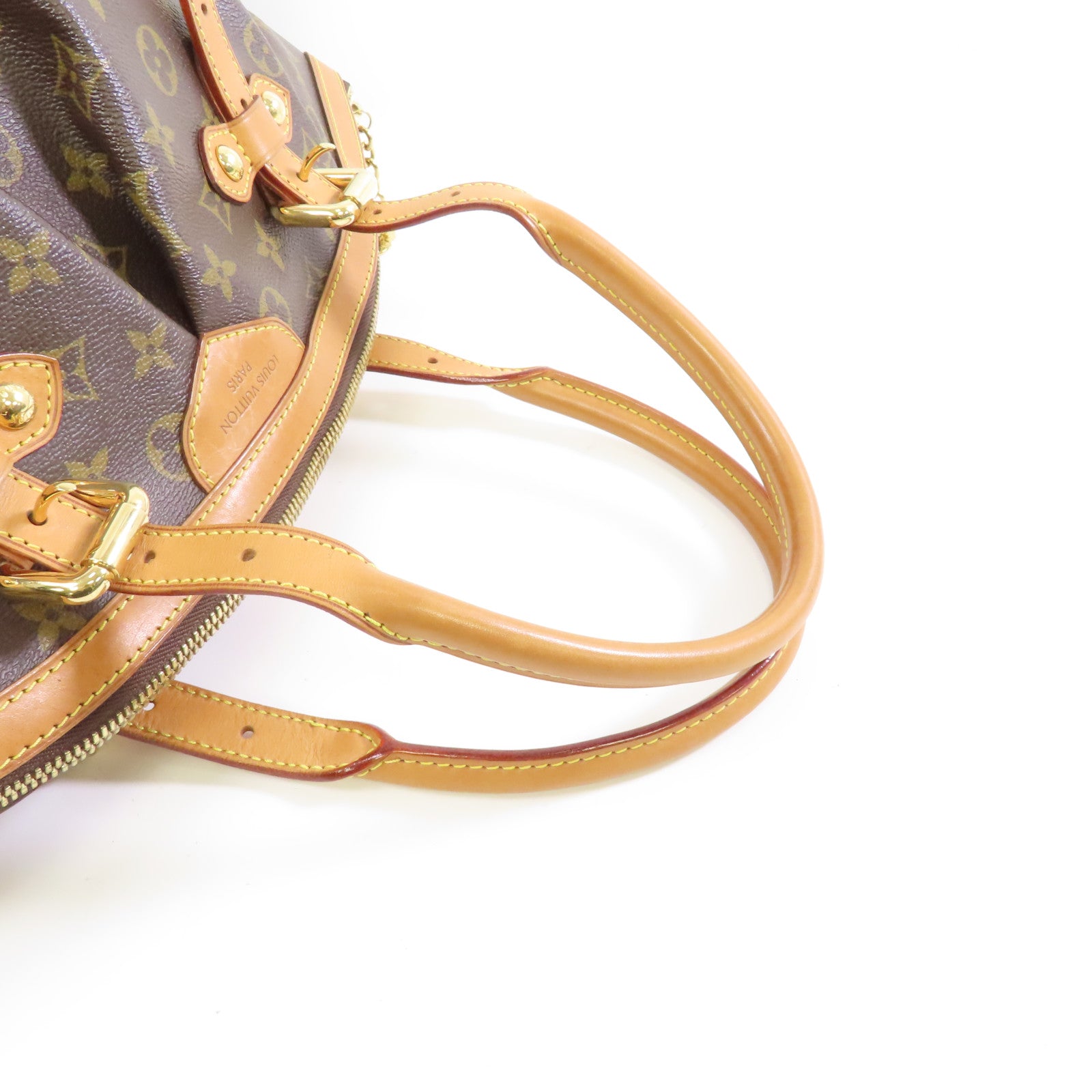 LOUIS VUITTON Monogram Tivoli GM金扣手挽袋啡色