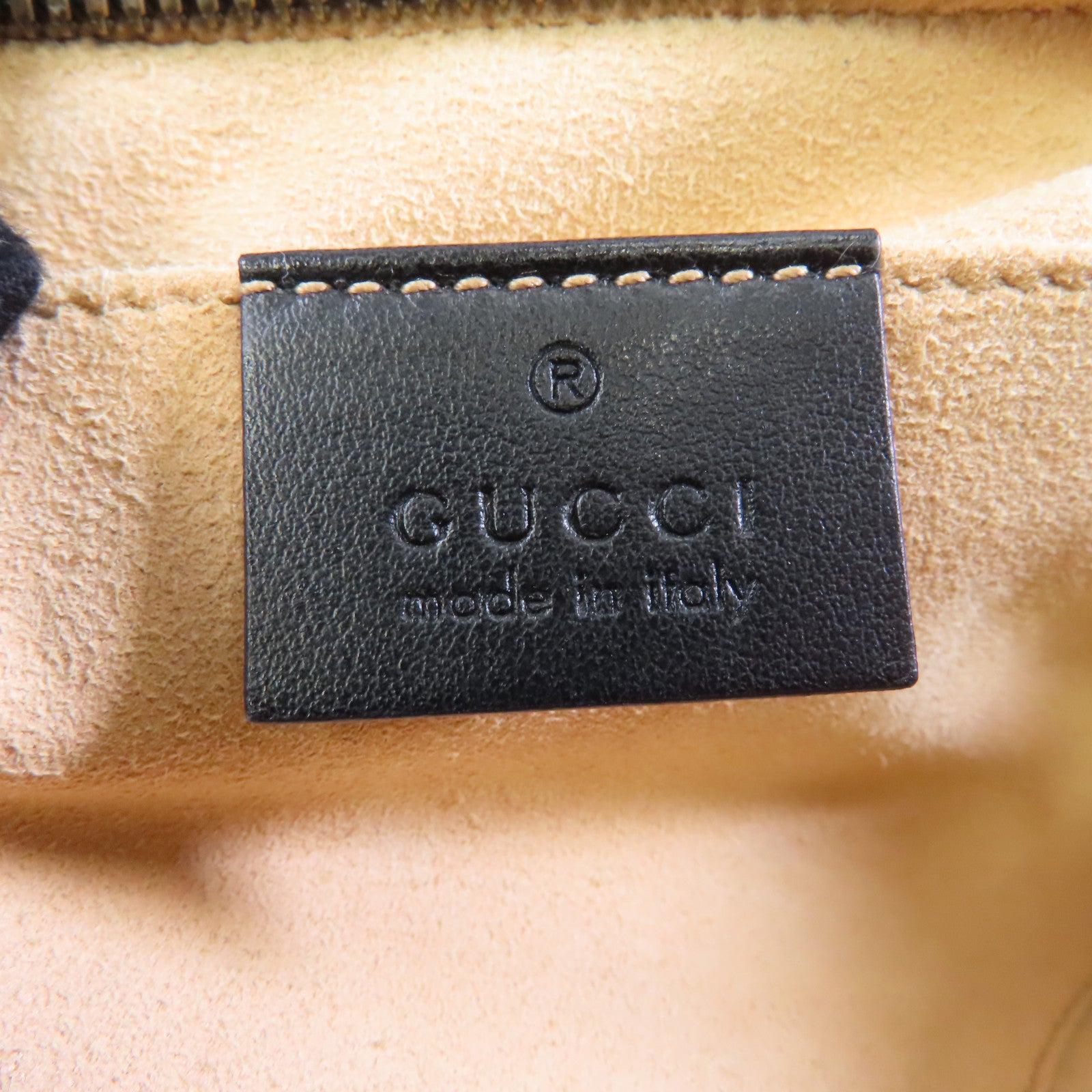 GUCCI 牛皮皮革GG Marmont金扣肩背袋黑色
