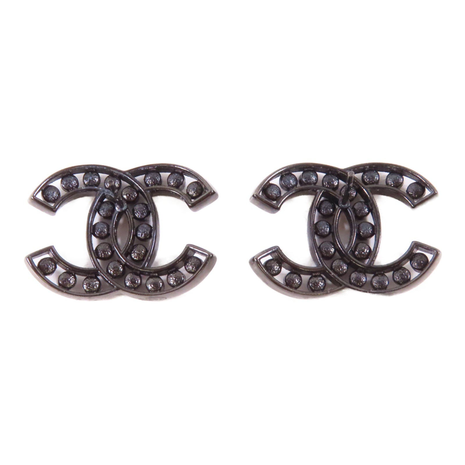 CHANEL 金屬Earrings耳環黑色