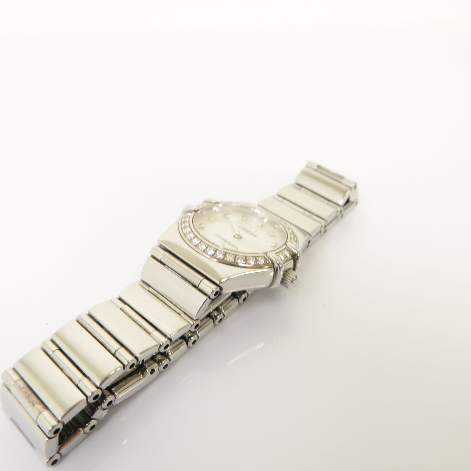 OMEGA Constellation Mini不鏽鋼手錶石英機芯白色