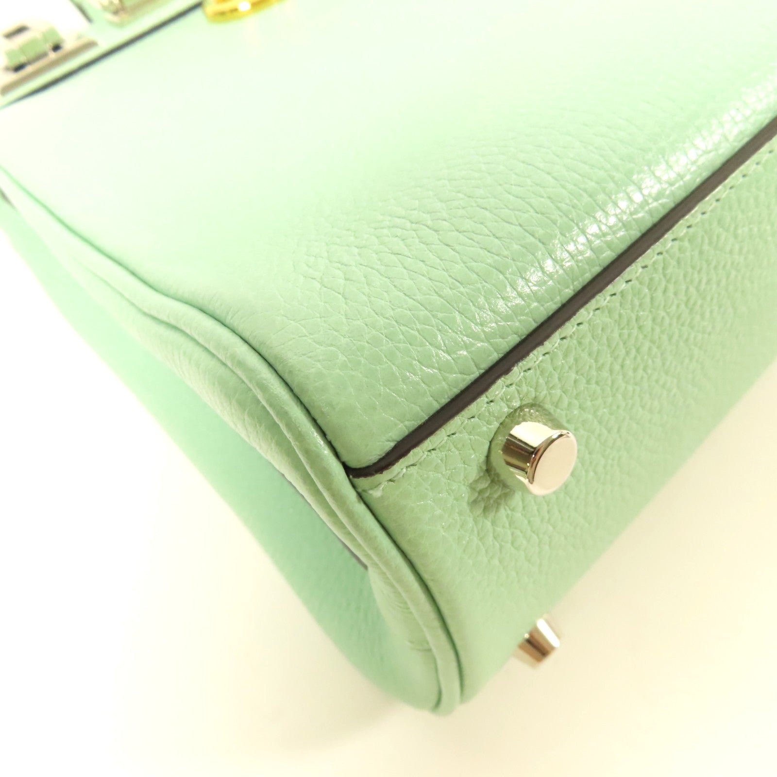 GUCCI 牛皮皮革Shoulder Bag銀扣手挽肩背兩用袋