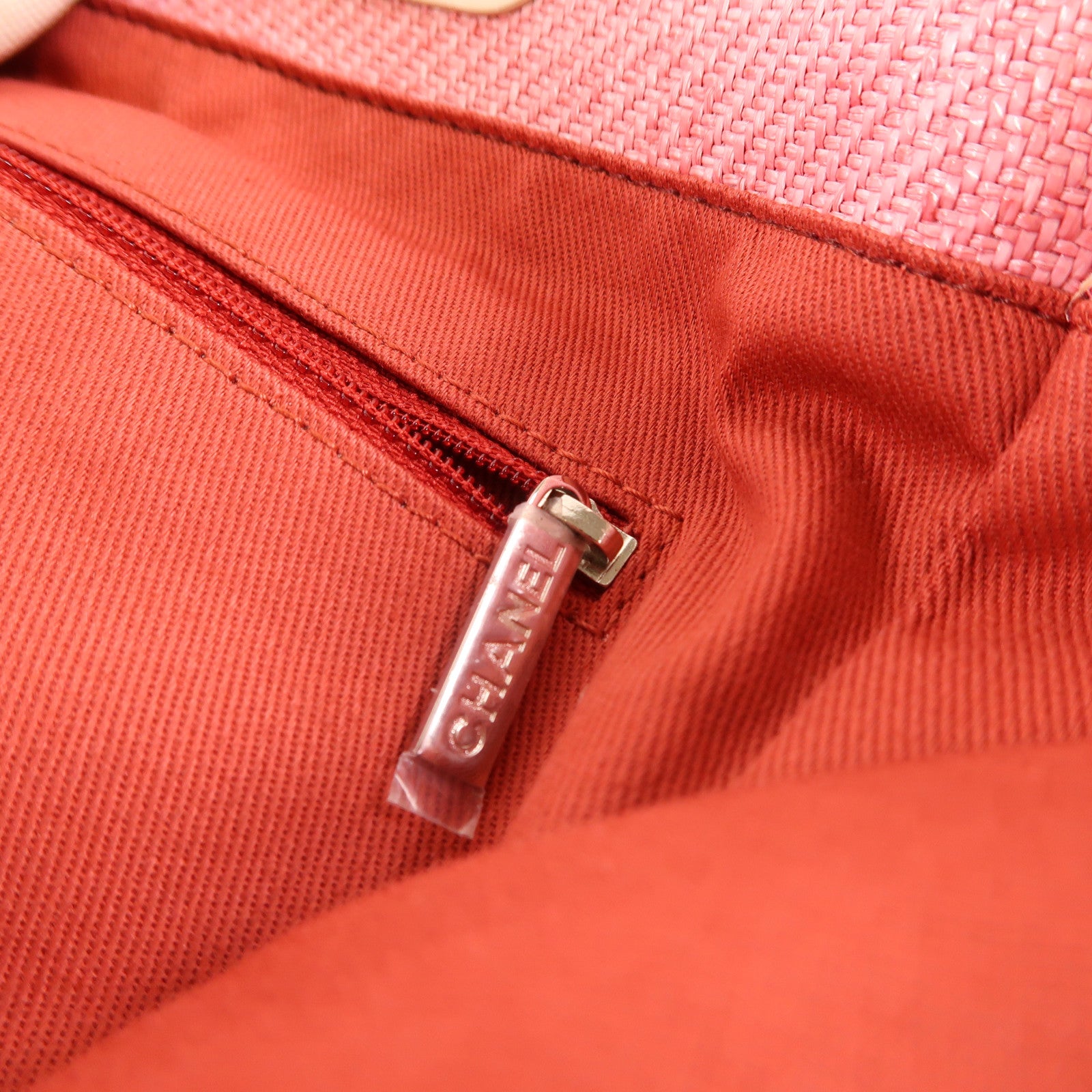 CHANEL 帆布Deauville Tote銀扣鏈帶手挽肩背兩用袋