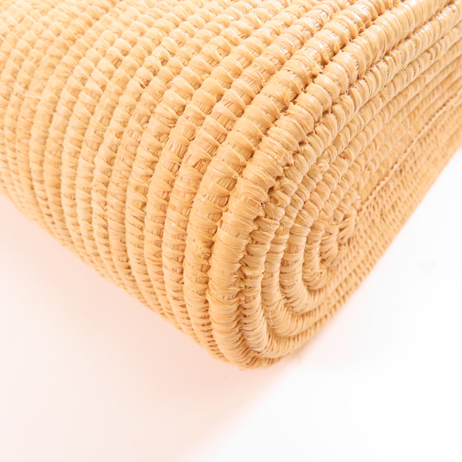 LOEWE 【激減優惠】酒椰Raffia Tote金扣肩背袋