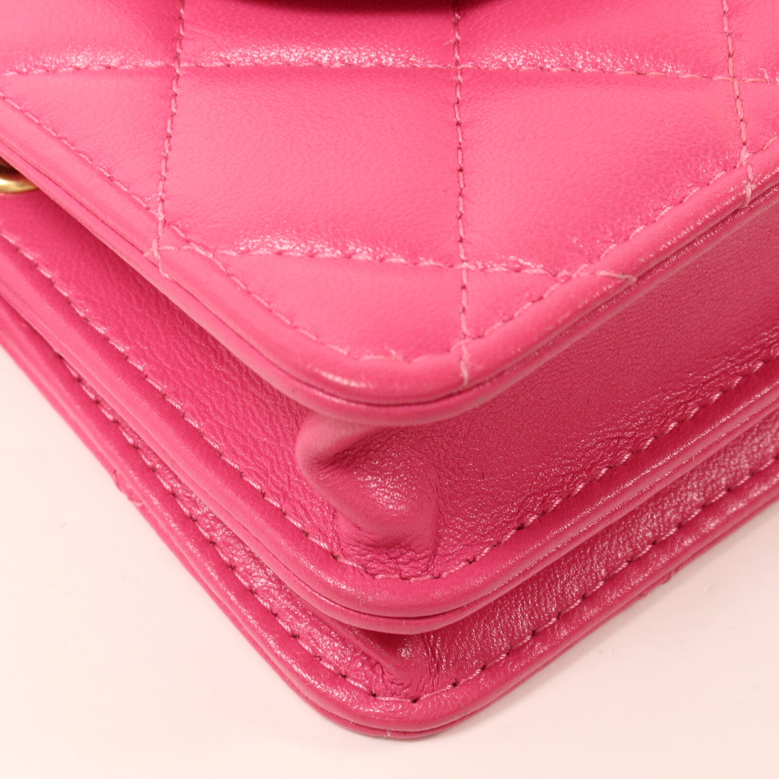 CHANEL 牛皮皮革Card Holder Chain鏈帶肩背袋