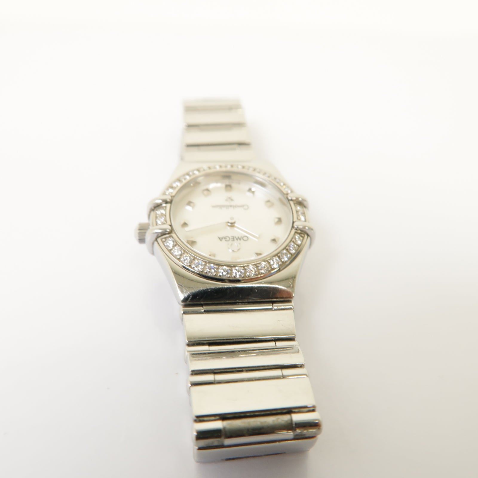 OMEGA Constellation Mini不鏽鋼手錶石英機芯白色