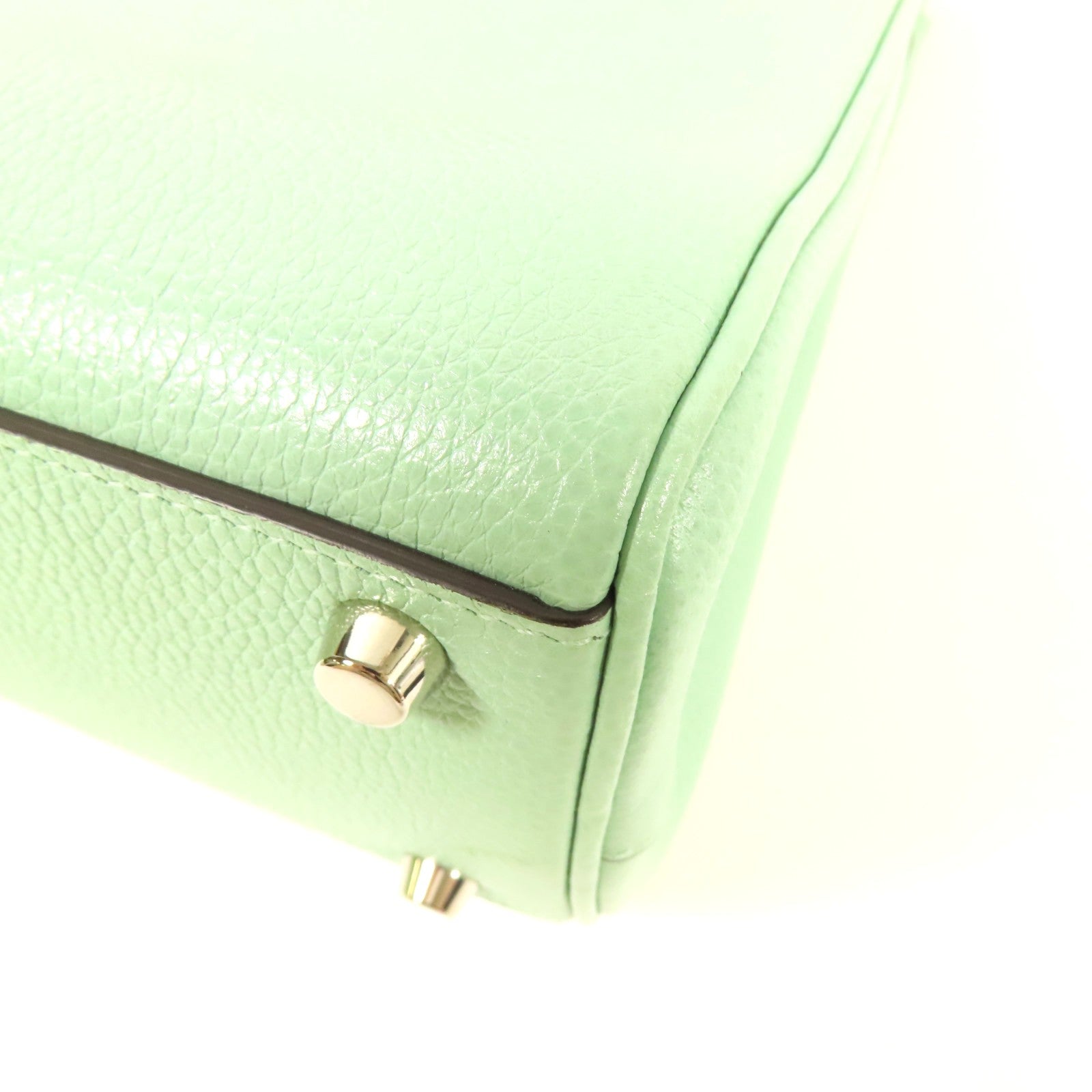 GUCCI GG SHW 2Way Shoulder Bag Handbag Calfskin Leather Green