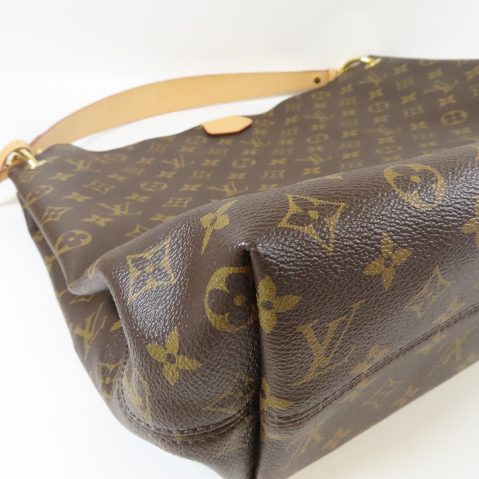 LOUIS VUITTON Monogram Graceful MM金扣肩背袋啡色