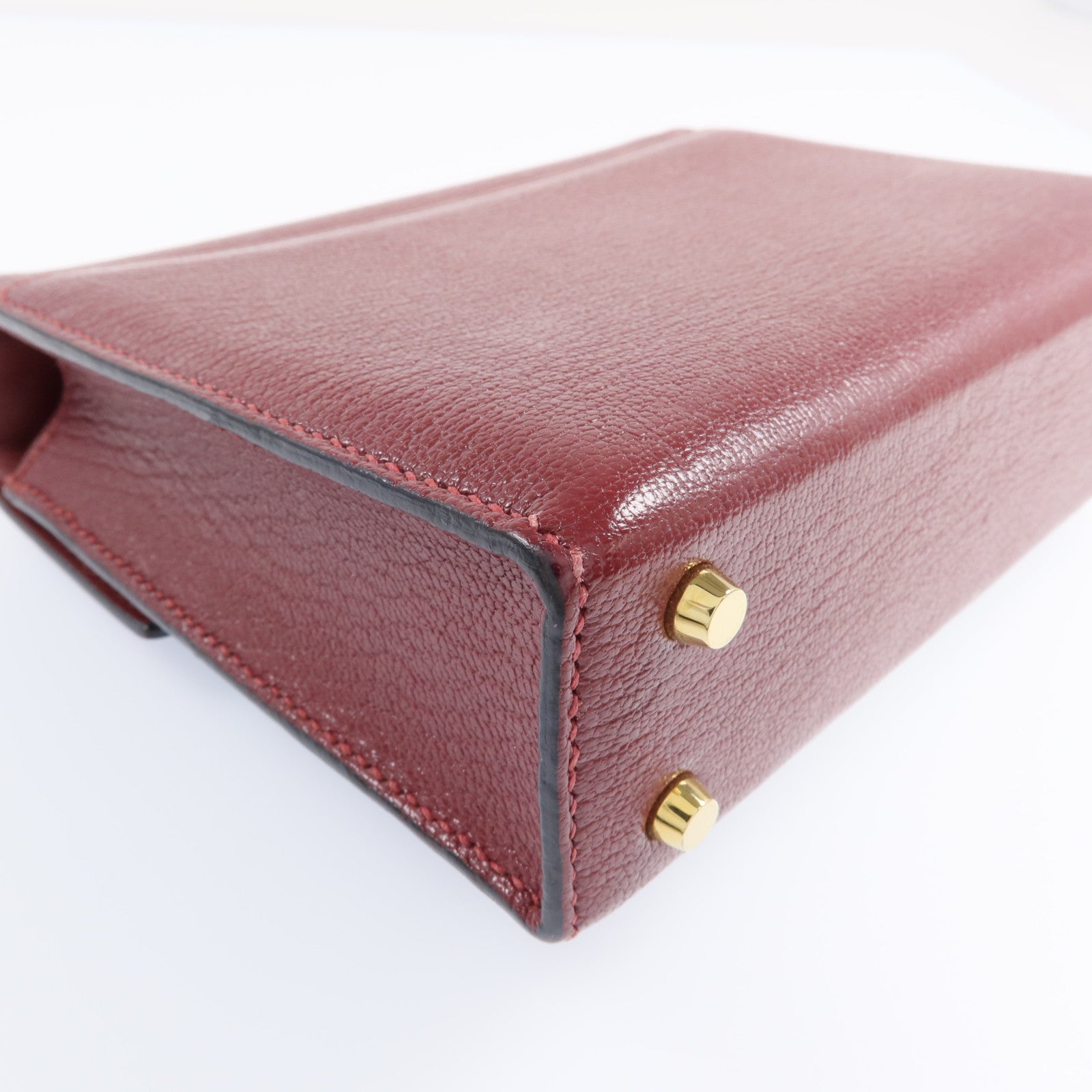 HERMES Chevre皮革Mini Verrou金扣鏈帶肩背袋Rough H