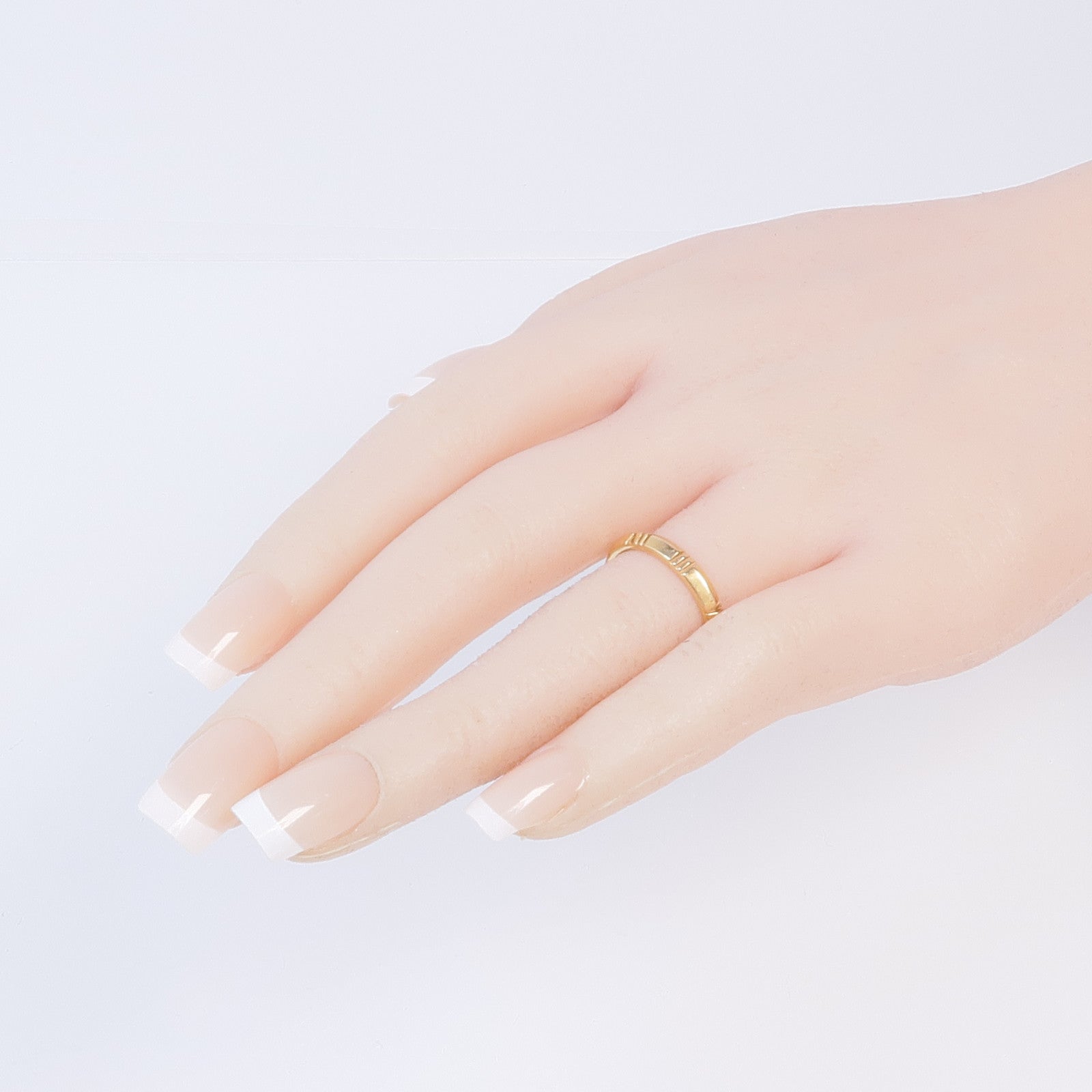 TIFFANY＆CO 18K玫瑰金Atlas X Closed Narrow戒指US#7