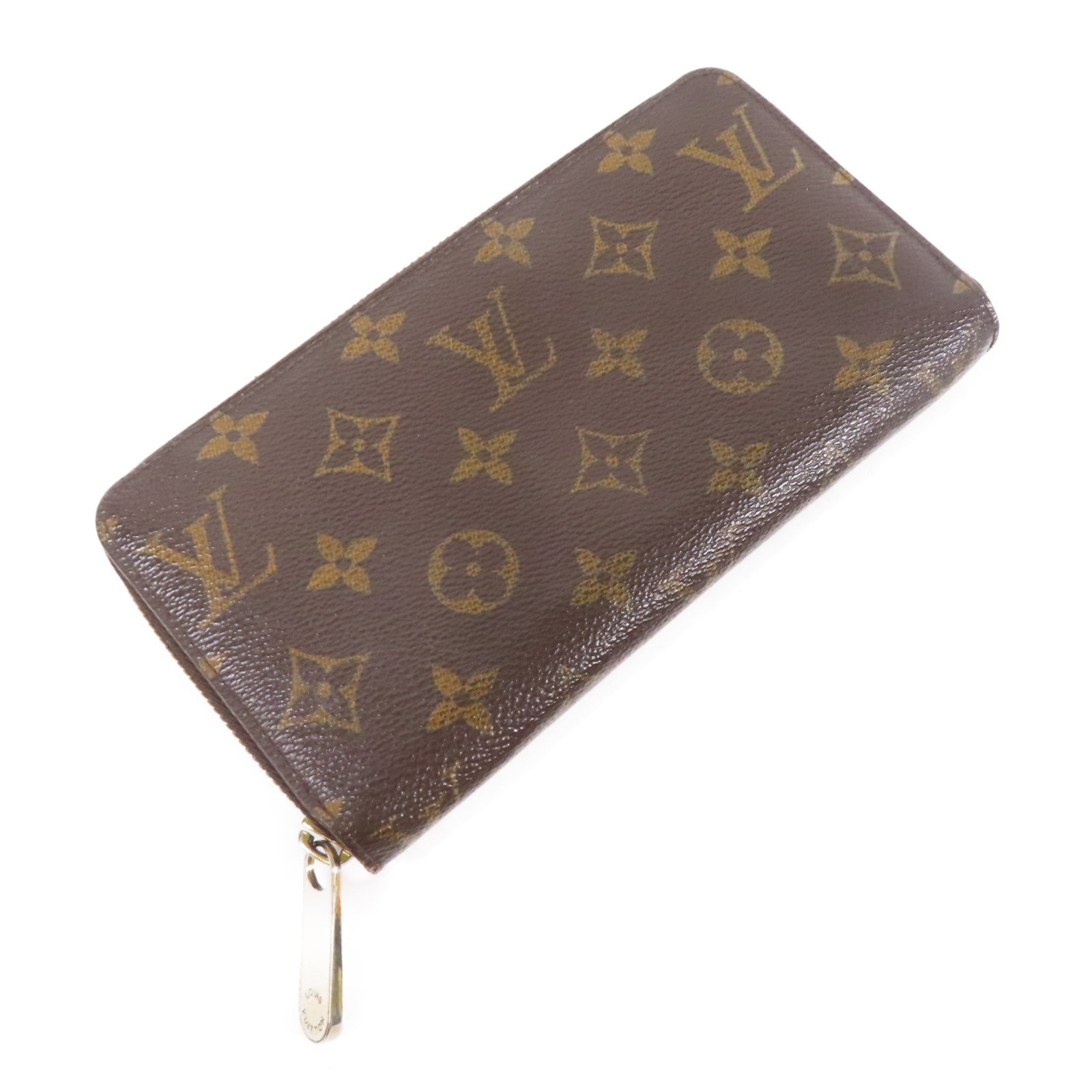 LOUIS VUITTON LV GHW Zipper Long Wallet M42616 Monogram Brown