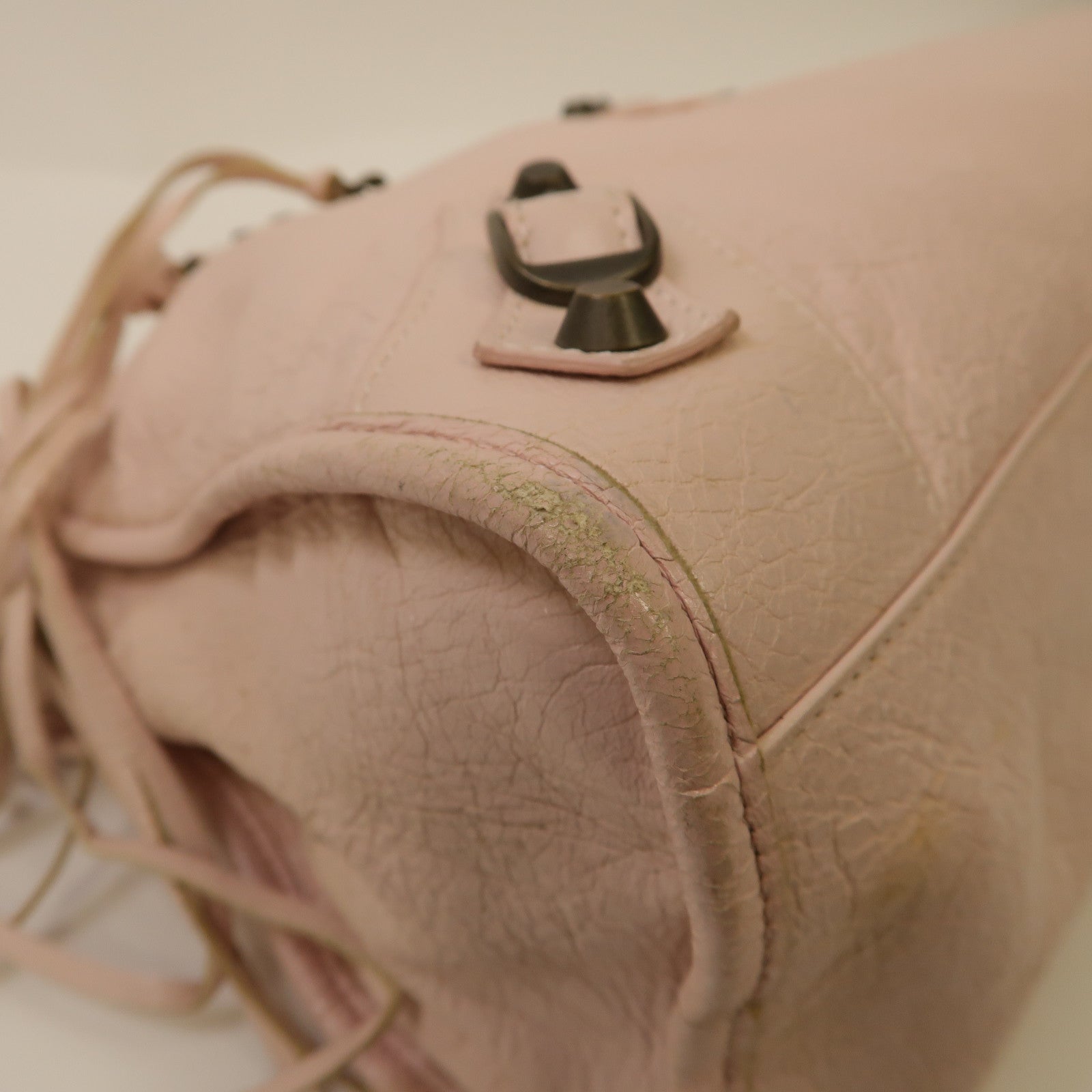 BALENCIAGA 【激減優惠】牛皮皮革City手挽肩背兩用袋粉紅色