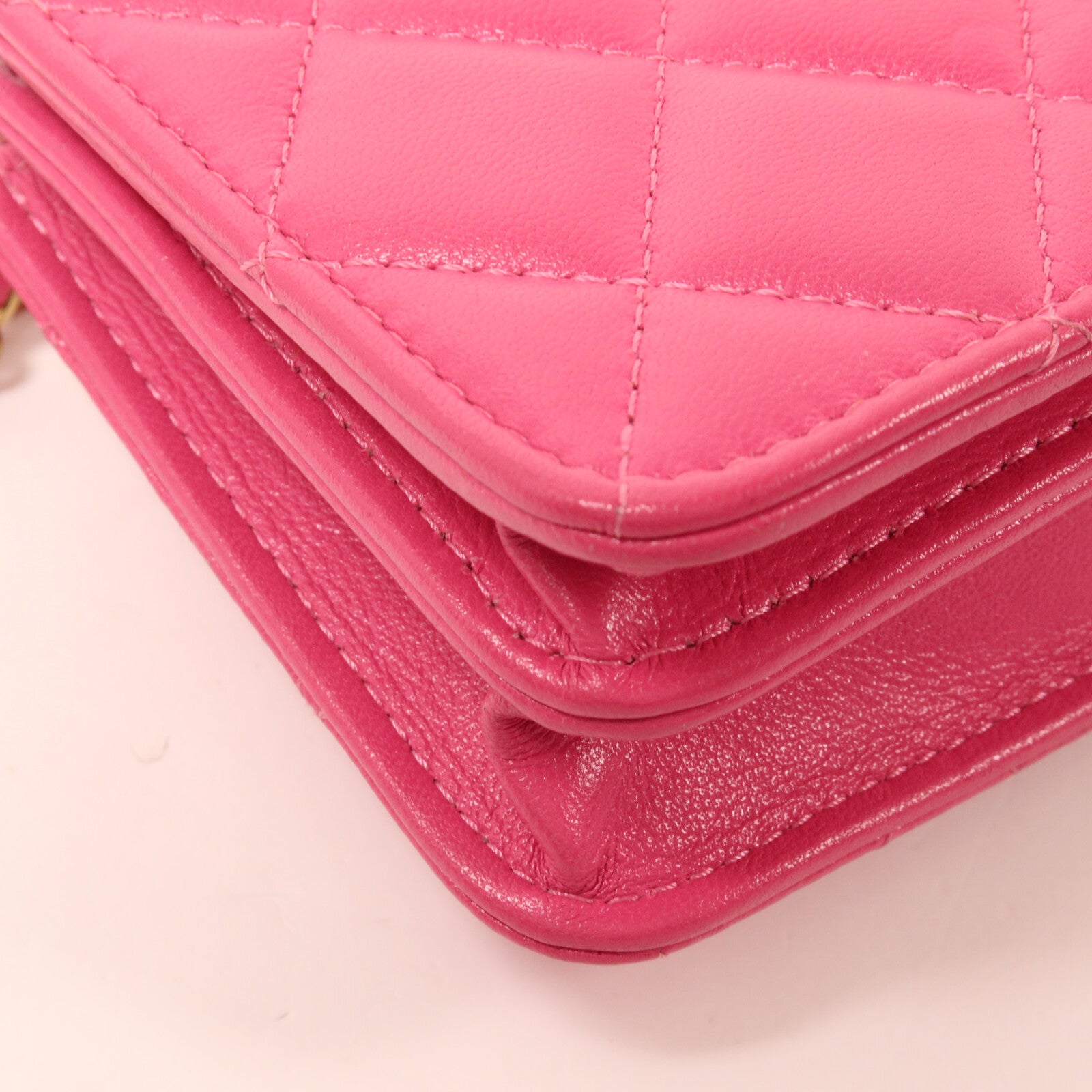 CHANEL 牛皮皮革Card Holder Chain鏈帶肩背袋