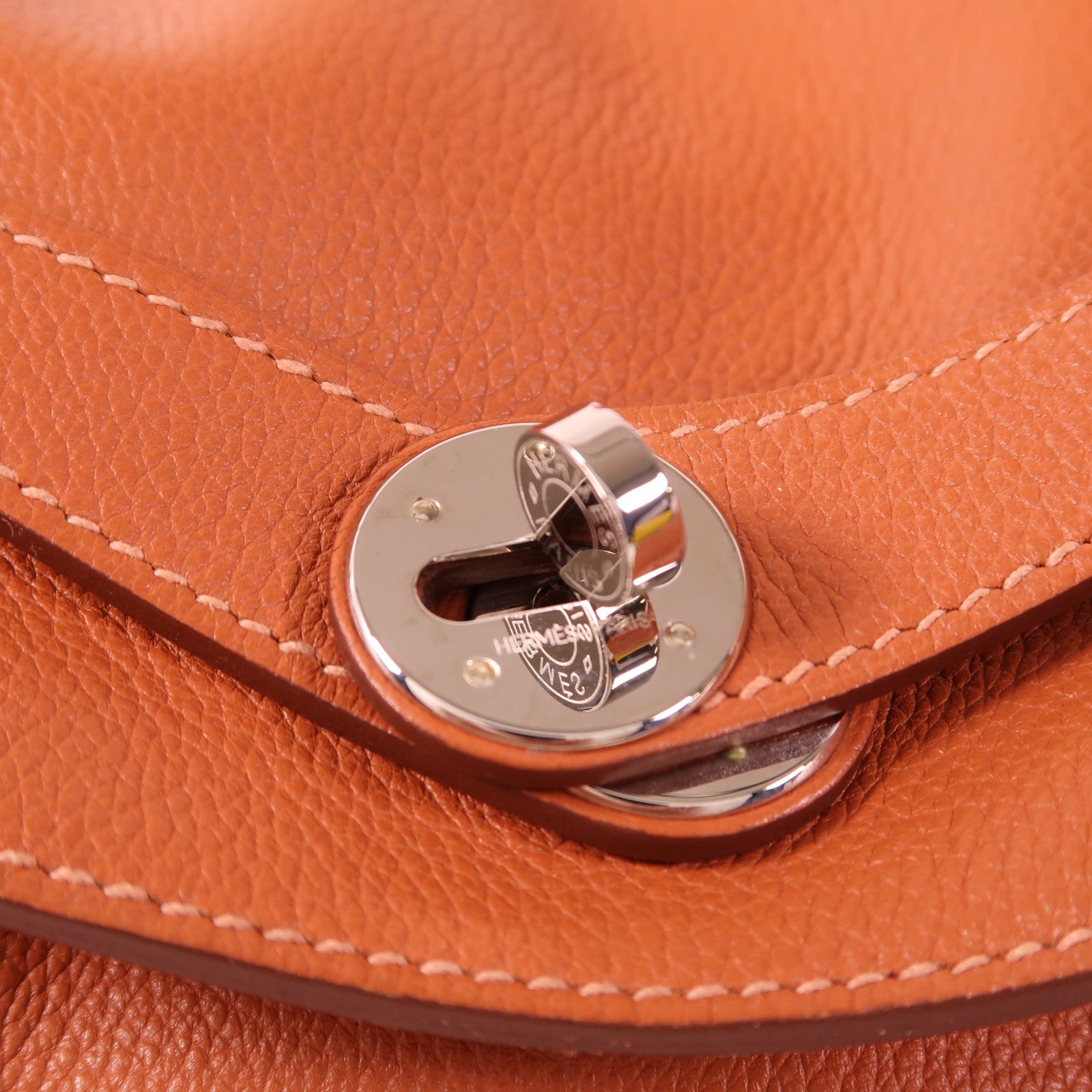 HERMES Evercolor皮革Lindy 34銀扣手挽肩背兩用袋