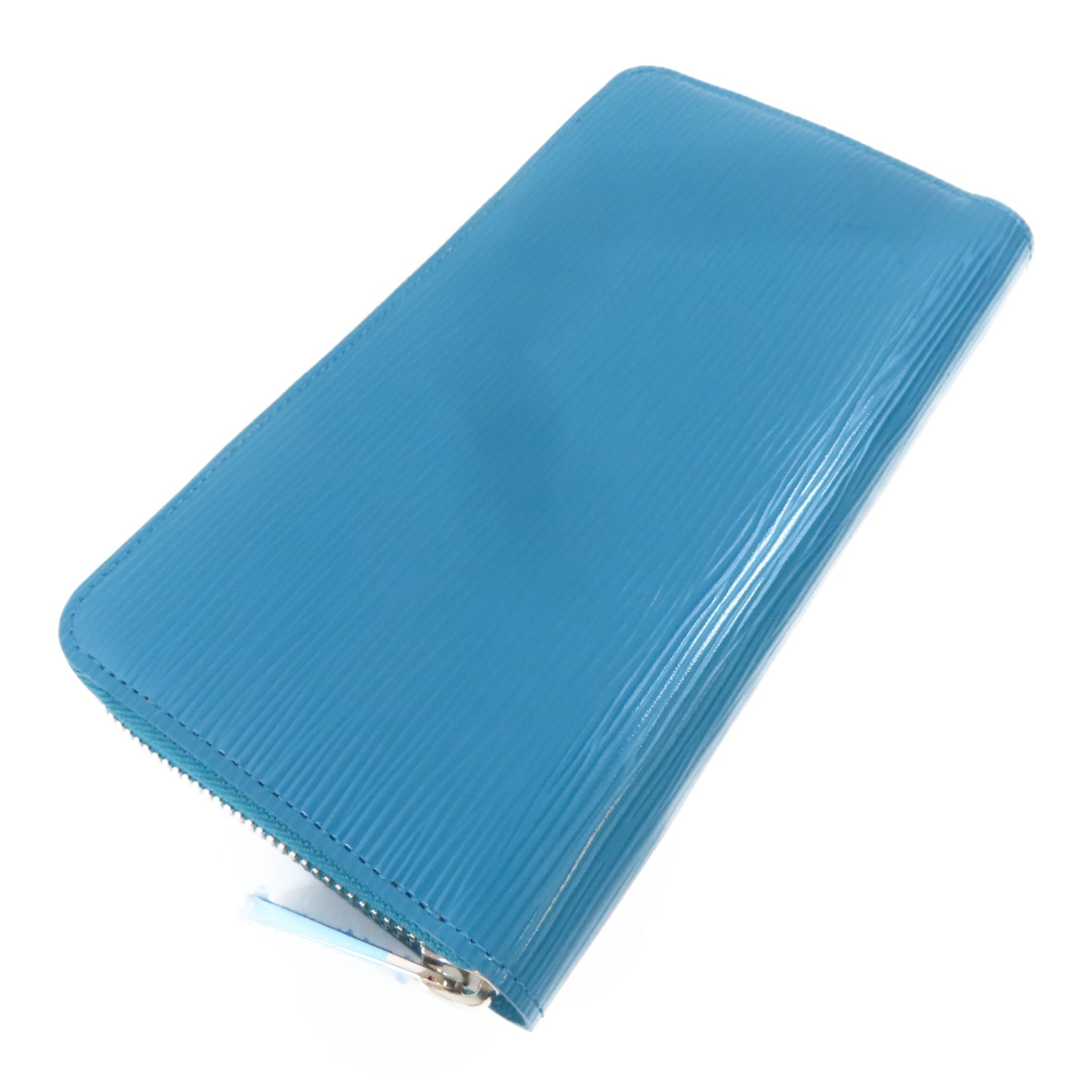 LOUIS VUITTON Epi Long Round Wallet銀扣長錢包綠松石色