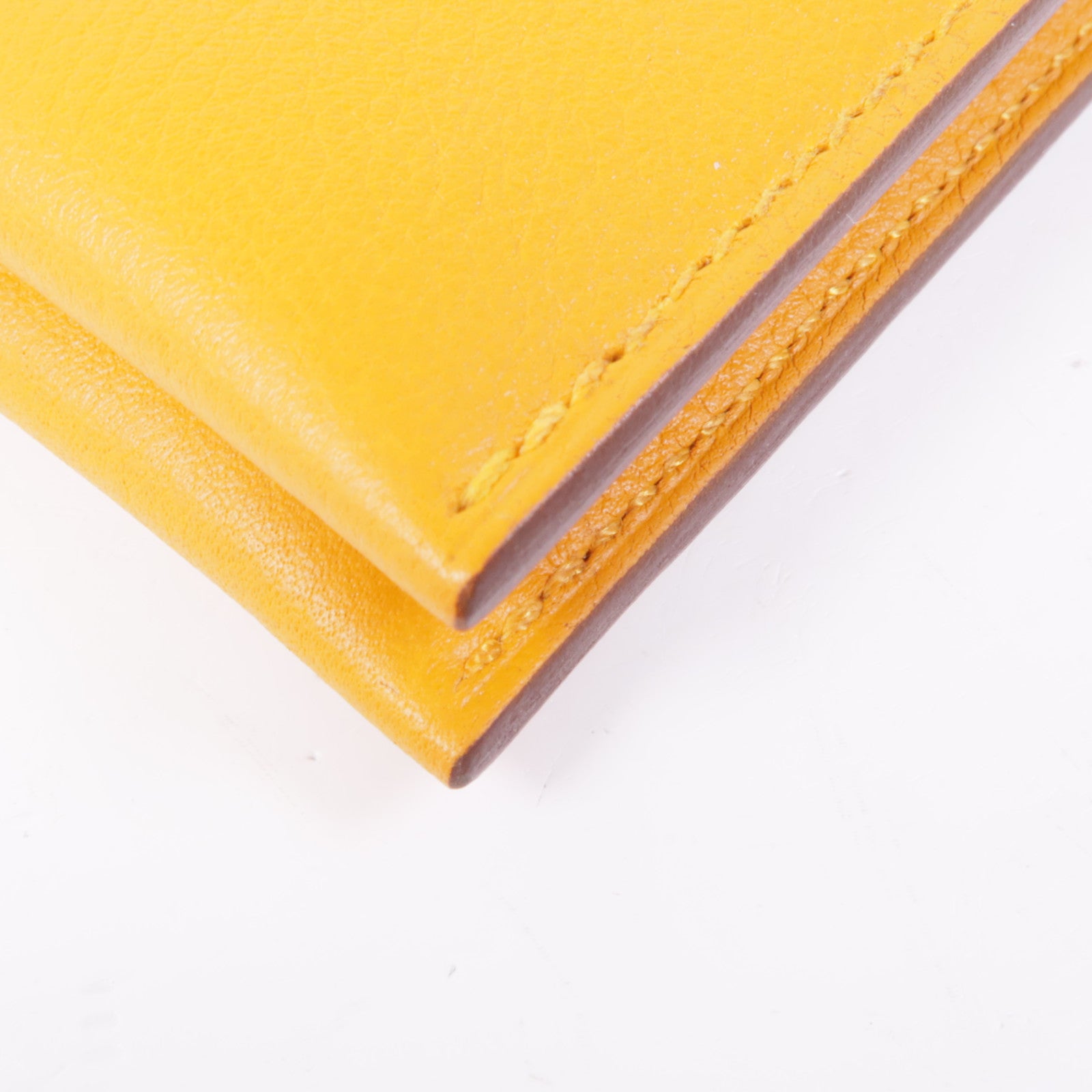 HERMES Evercolor皮革R.M.S Card Holder卡片套Apricot/Gold