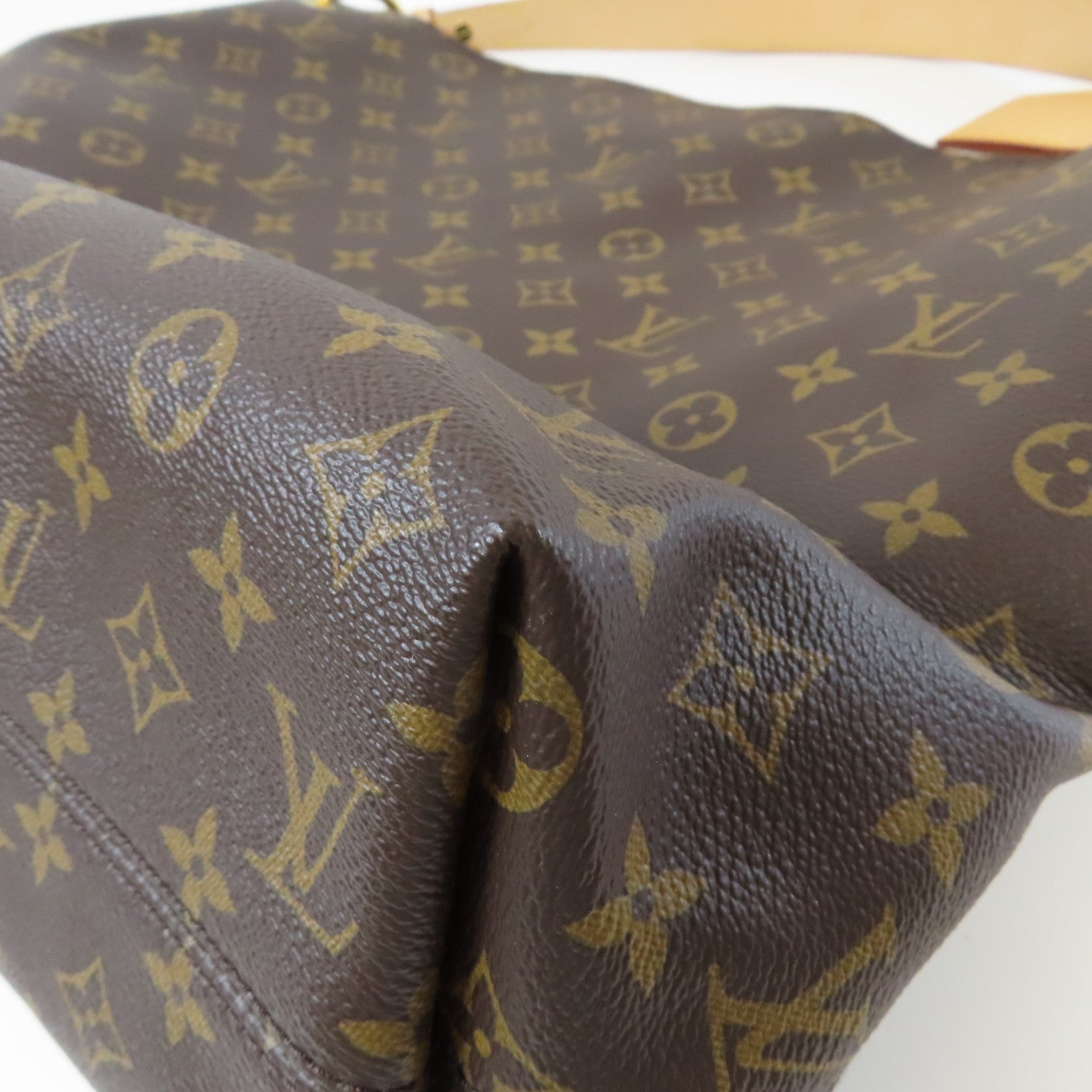 LOUIS VUITTON Monogram Graceful MM金扣肩背袋啡色