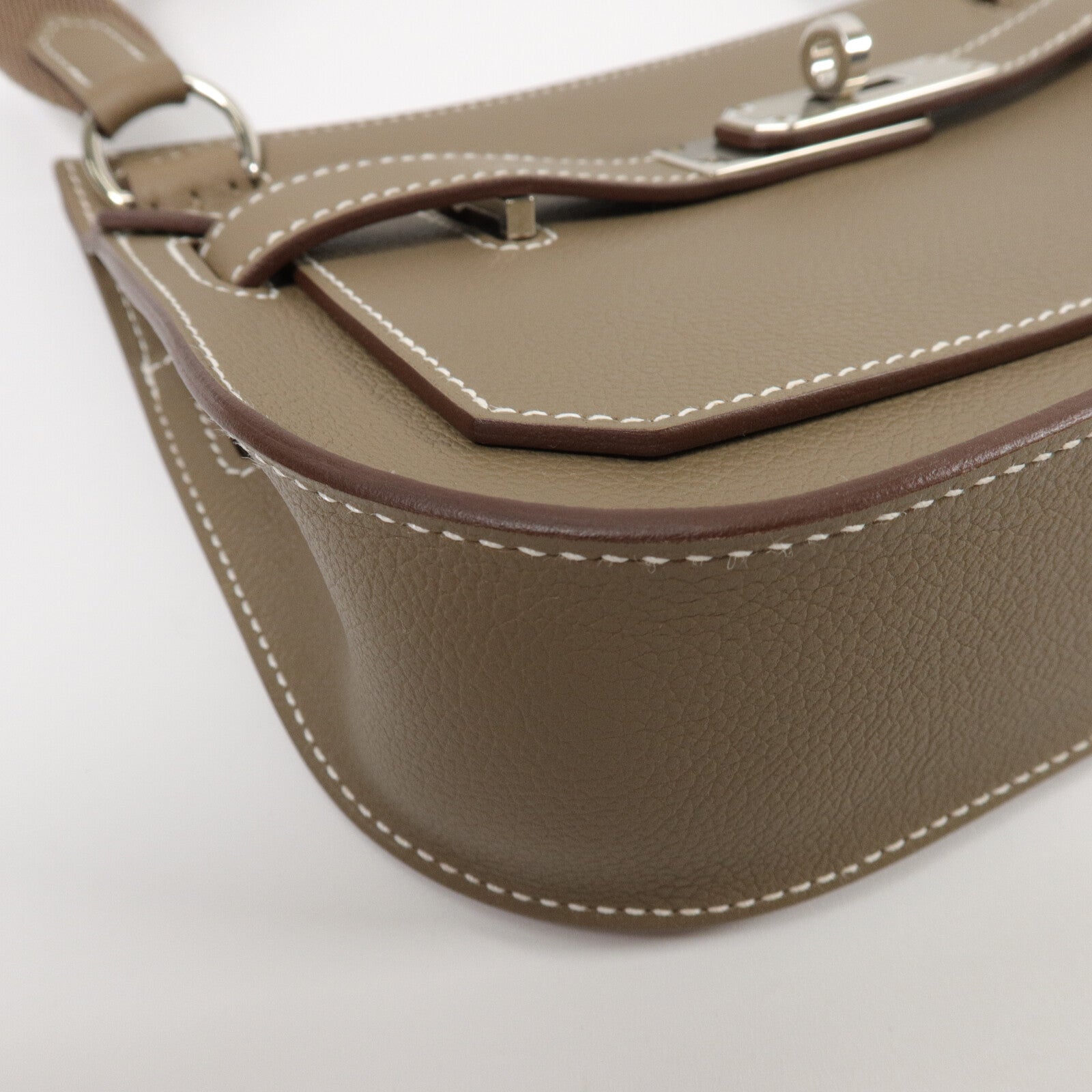 HERMES Evercolor皮革Jypsiere Mini肩背袋Etoupe
