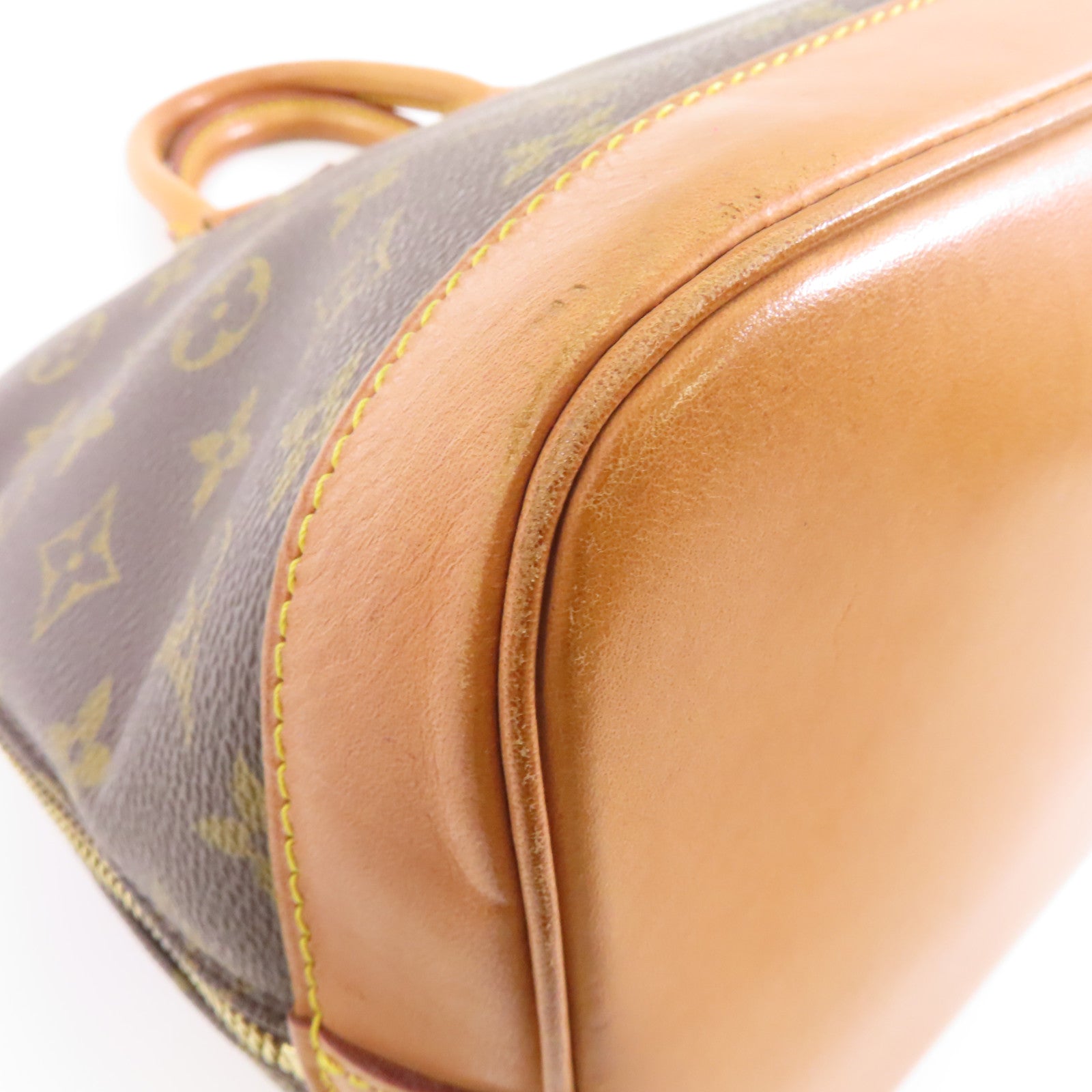 LOUIS VUITTON Monogram Alma PM金扣手挽袋啡色