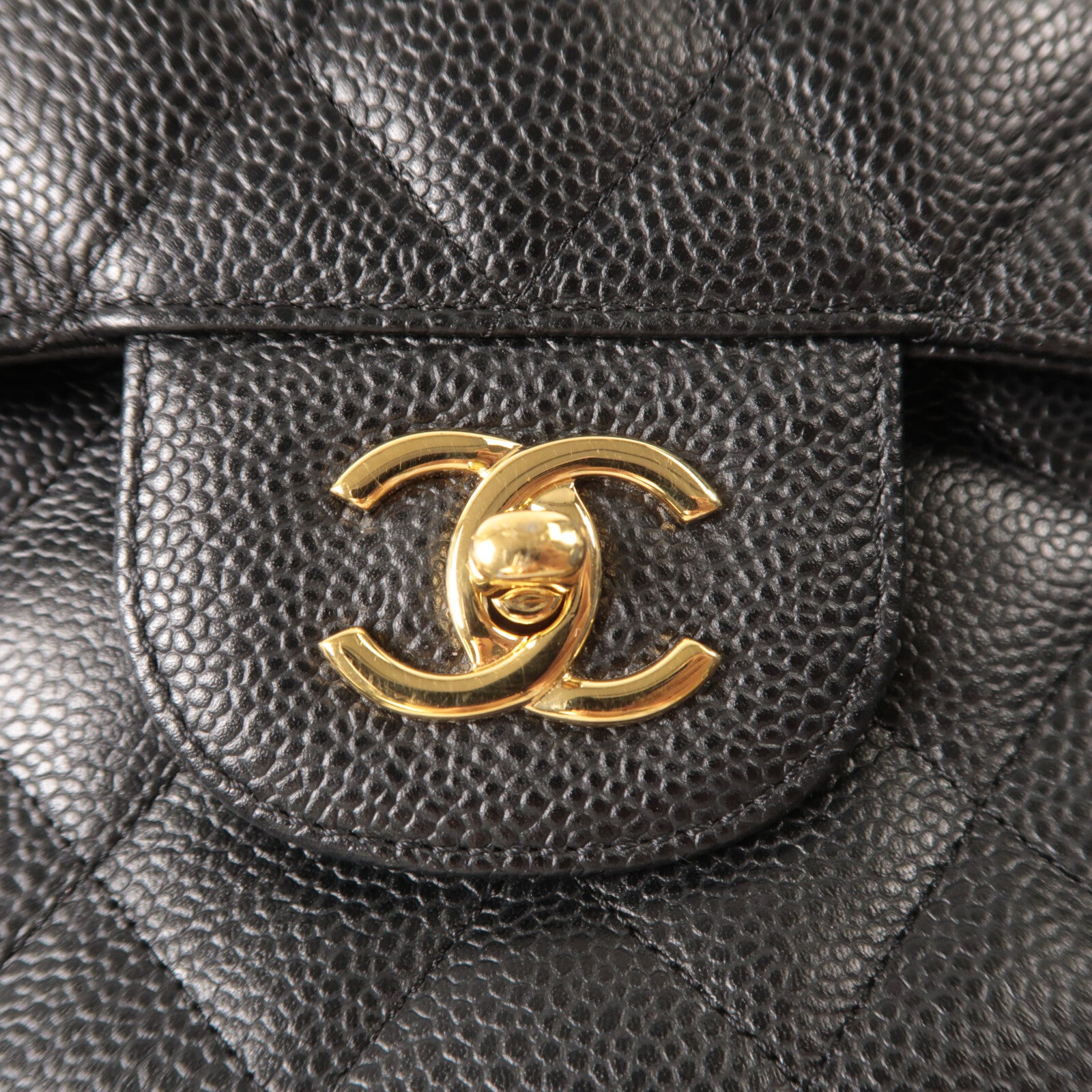 CHANEL 牛皮皮革Large Classic鏈帶肩背袋