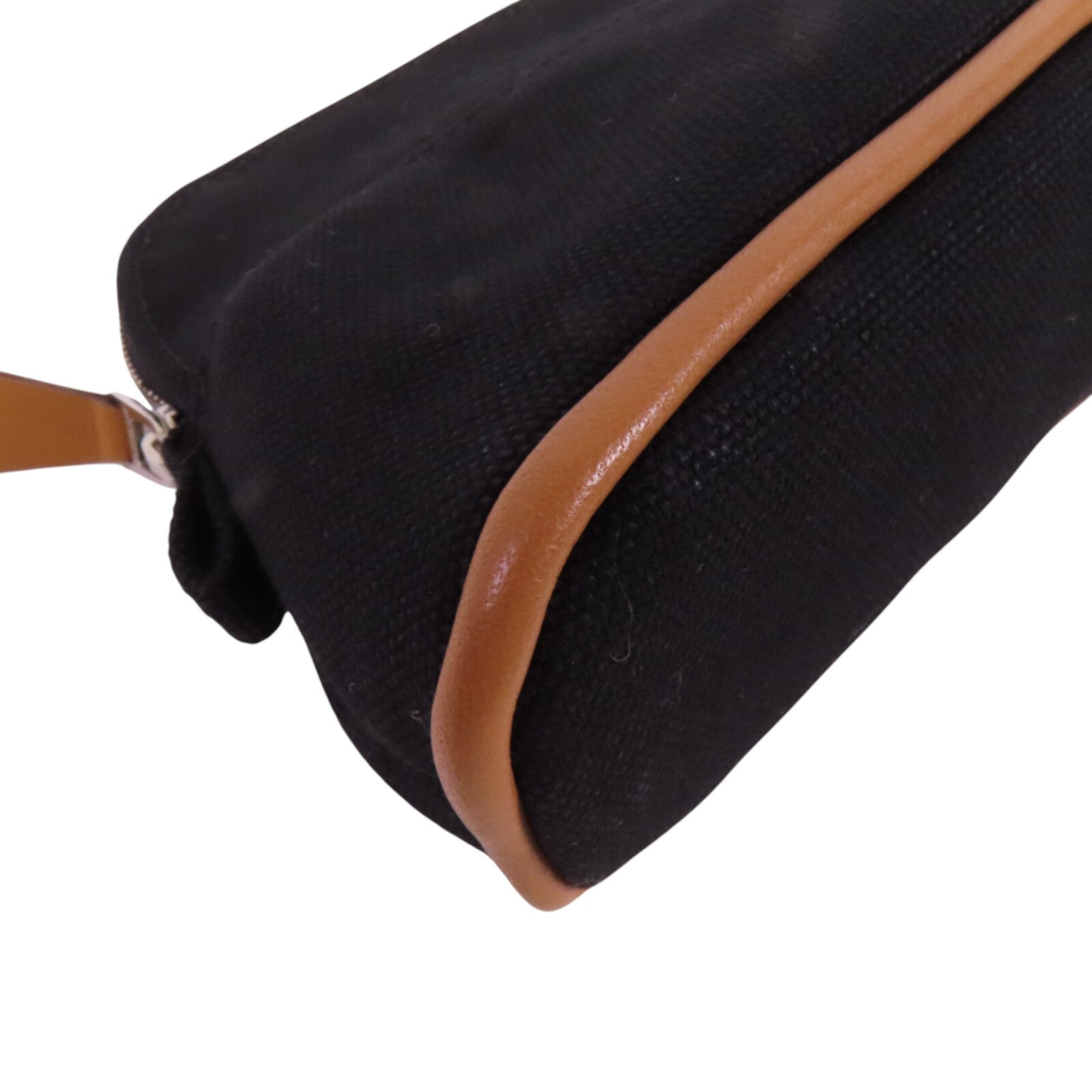 HERMES 帆布Bolide Mini Pouch銀扣手拿包