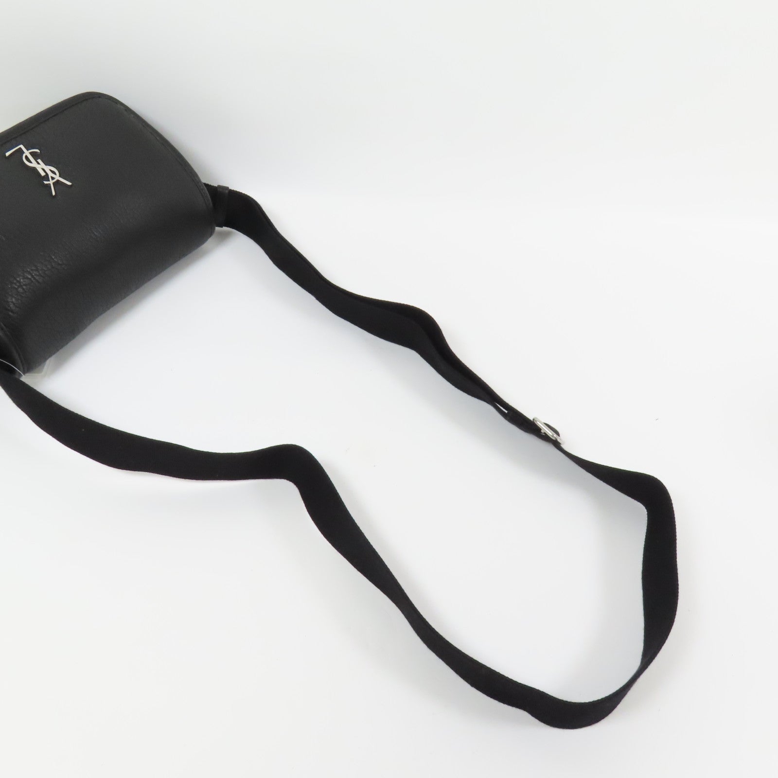 SAINT LAURENT 羊皮皮革Niki Messenger Bag銀扣肩背袋