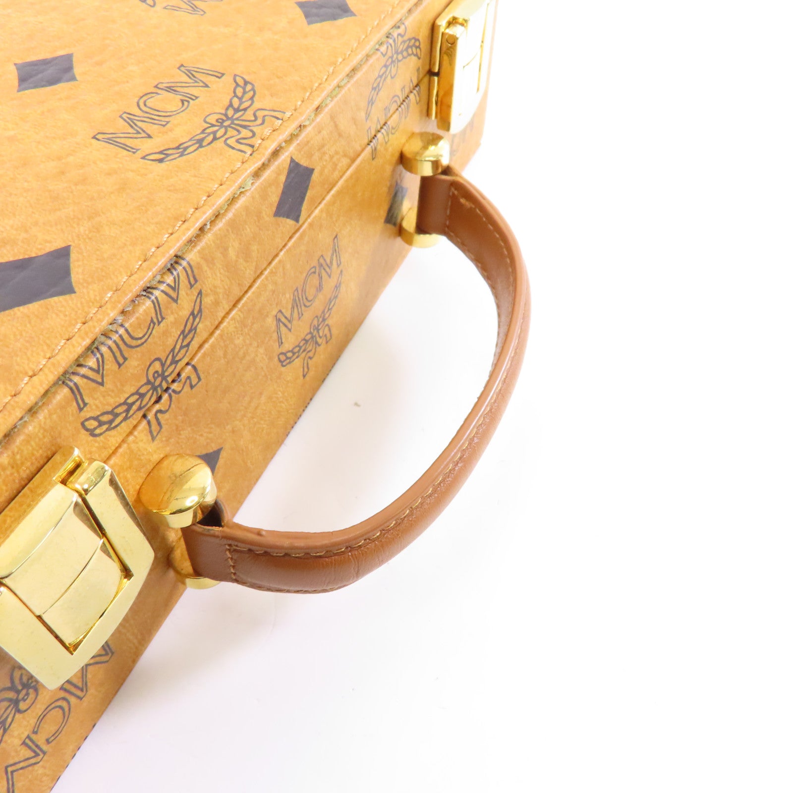 MCM 塗層帆布Jewelry Box金扣首飾盒啡色