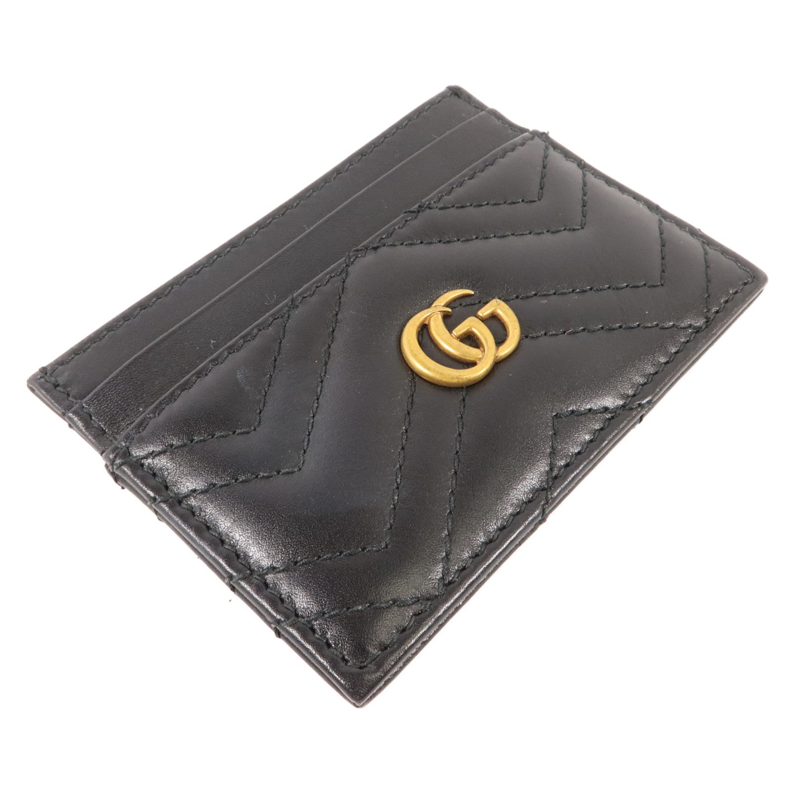GUCCI 牛皮皮革GG Marmont Card Holder卡片套