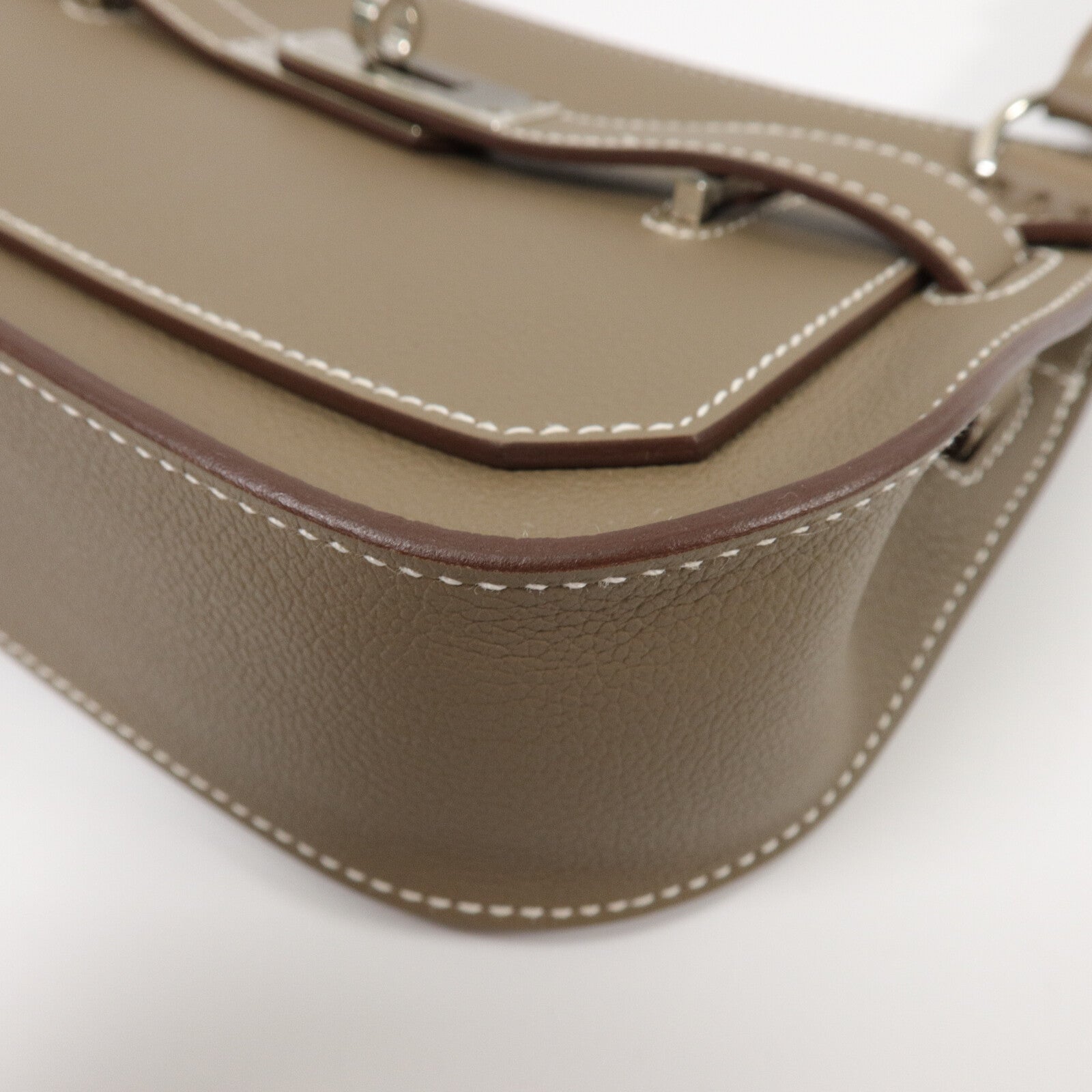 HERMES Evercolor皮革Jypsiere Mini肩背袋Etoupe