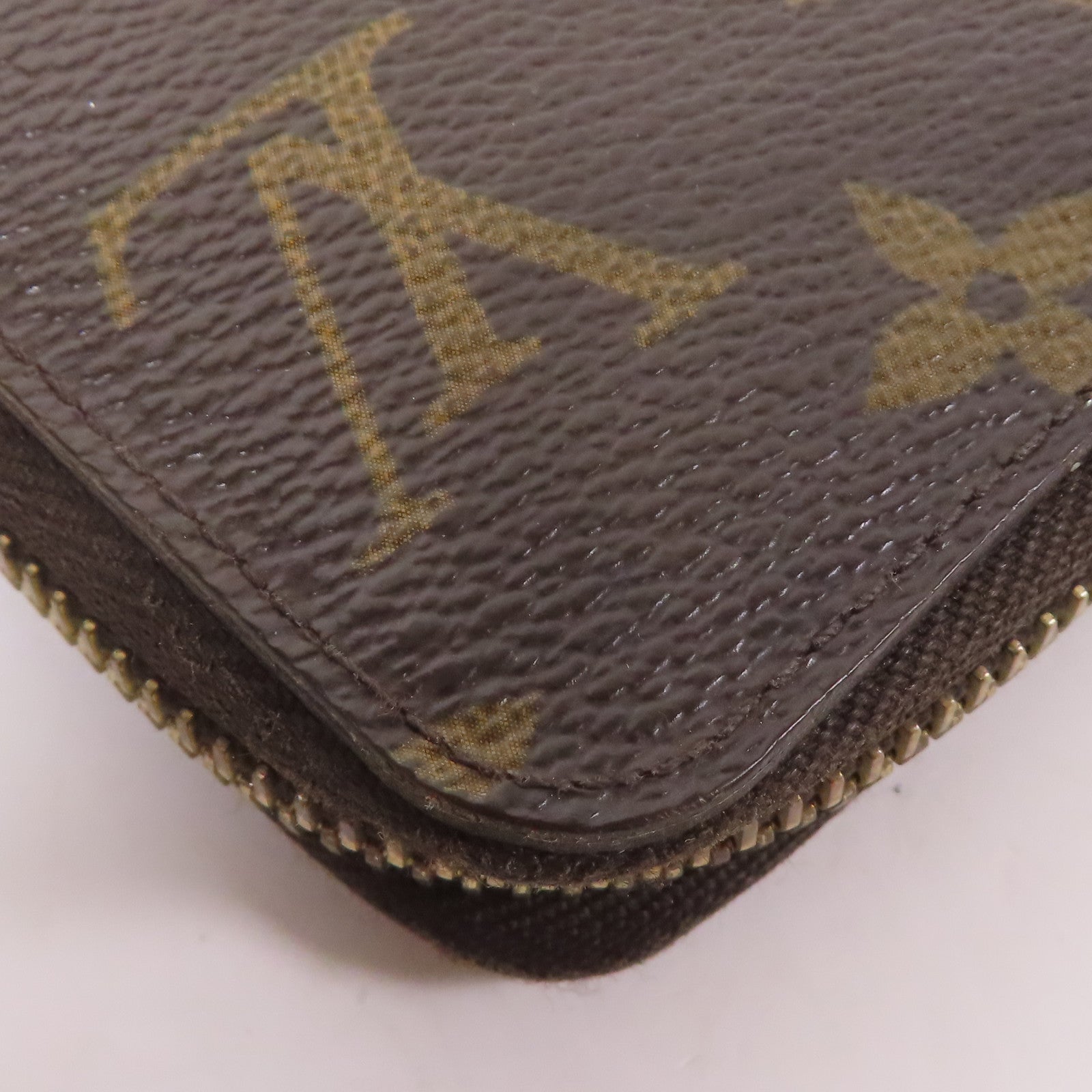 LOUIS VUITTON LV GHW Zipper Long Wallet M42616 Monogram Brown