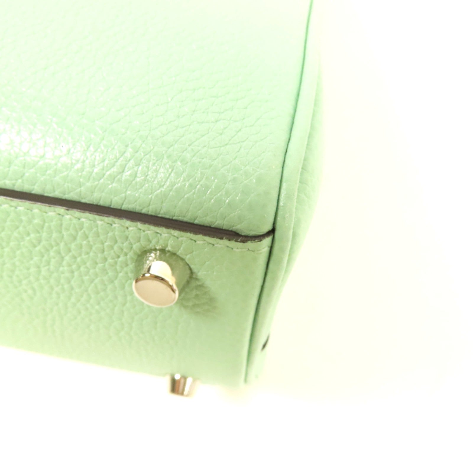 GUCCI GG SHW 2Way Shoulder Bag Handbag Calfskin Leather Green